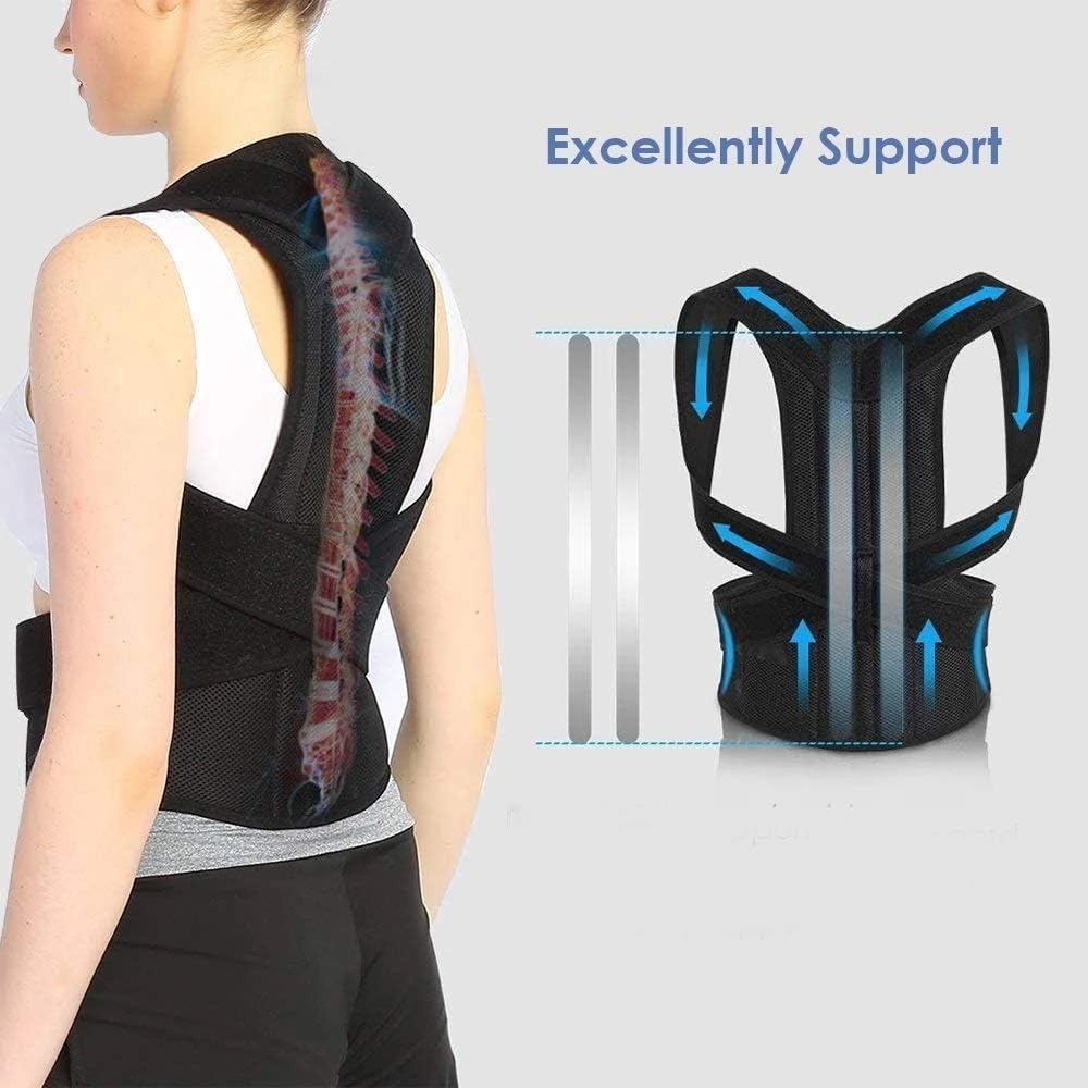 Adjustable Posture Corrector Back Posture Brace Clavicle Support Stop Slouching and Adjustable Back Trainer Drop Ship(Large 4XL)