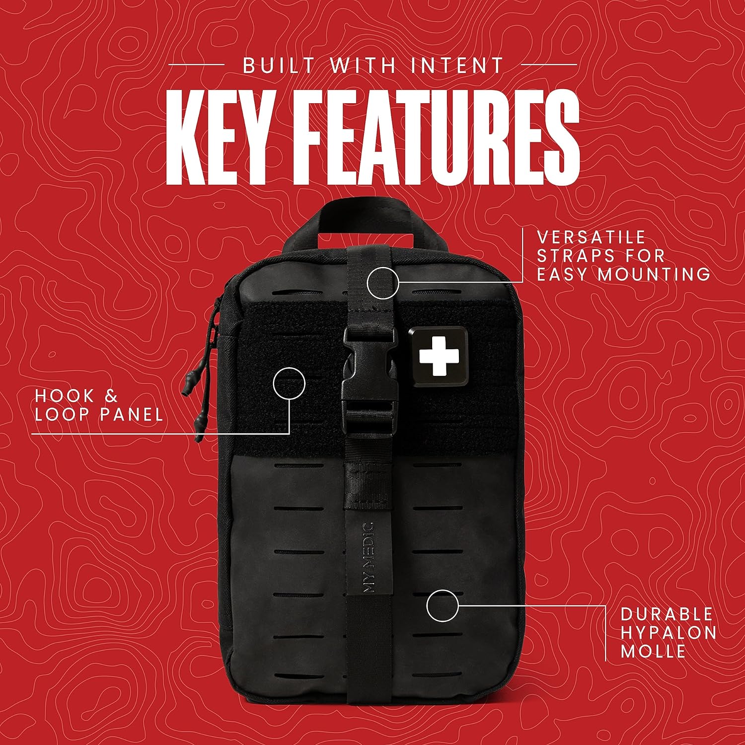 MY MEDIC MyFAK PRO Ifak First Aid Kit - 140 Life Saving Trauma and Medical Items - HSA FSA Survival Kit for Camping or Your Car - Black