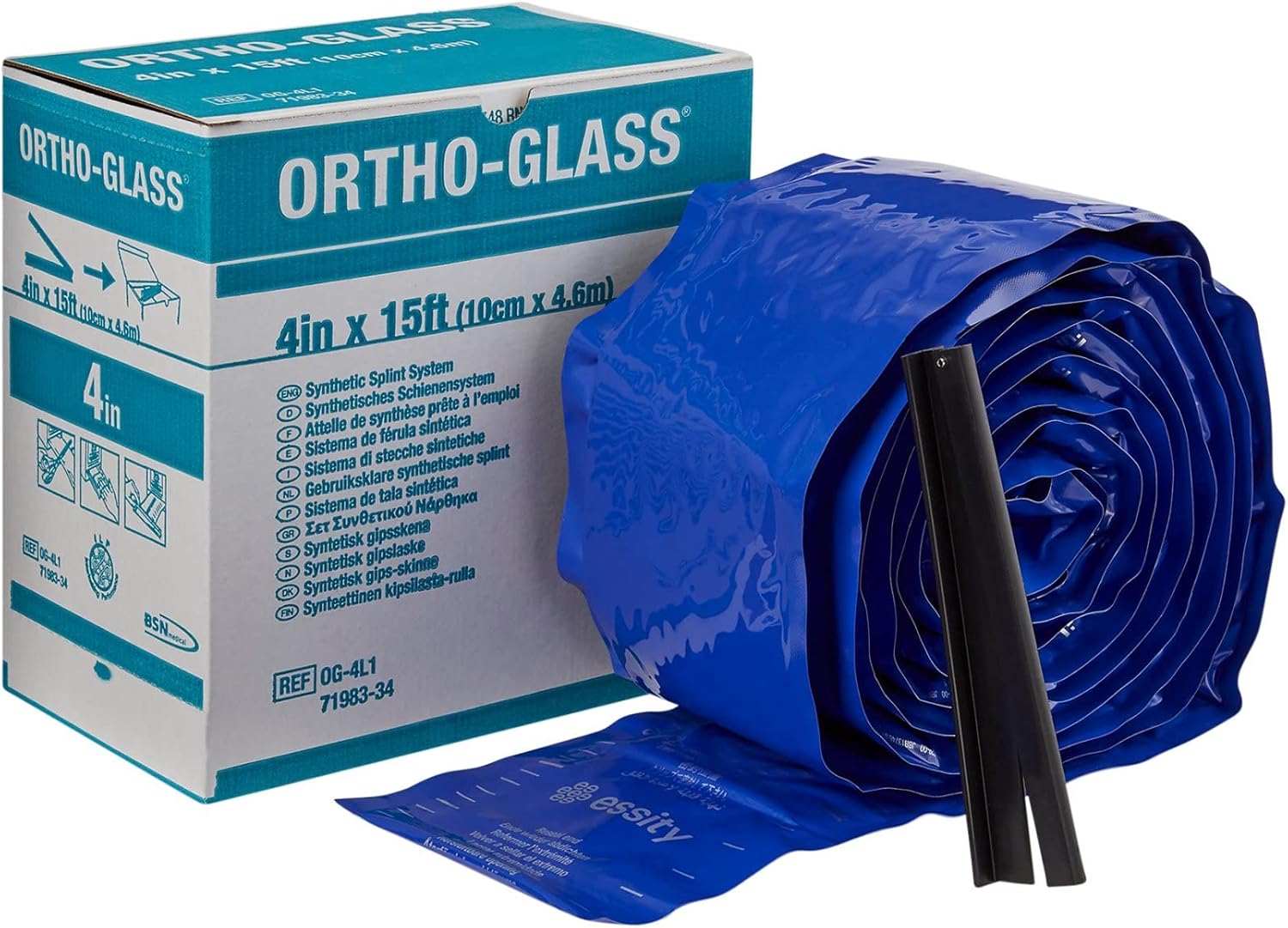 Ortho-Glass Splint Roll 4 Inch X 15 Foot Fiberglass White, OG-4L2 - Sold by: Pack of One