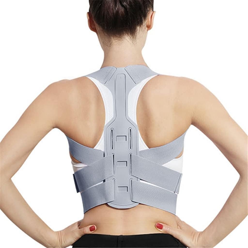 Adjustable Posture Corrector Back Shoulder Straighten Orthopedic Brace Belt for Clavicle Spine Back Support (Color : Gray, Size : L Code)