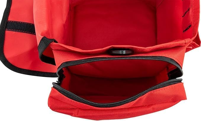Line2design Emergency Fire First Responder Kit - Fully Stocked EMS Supplies First Aid Rescue Trauma Tactical Bag - EMS EMT Paramedic Complete Lifeguard Medical Supplies for Natural Disasters - Red
