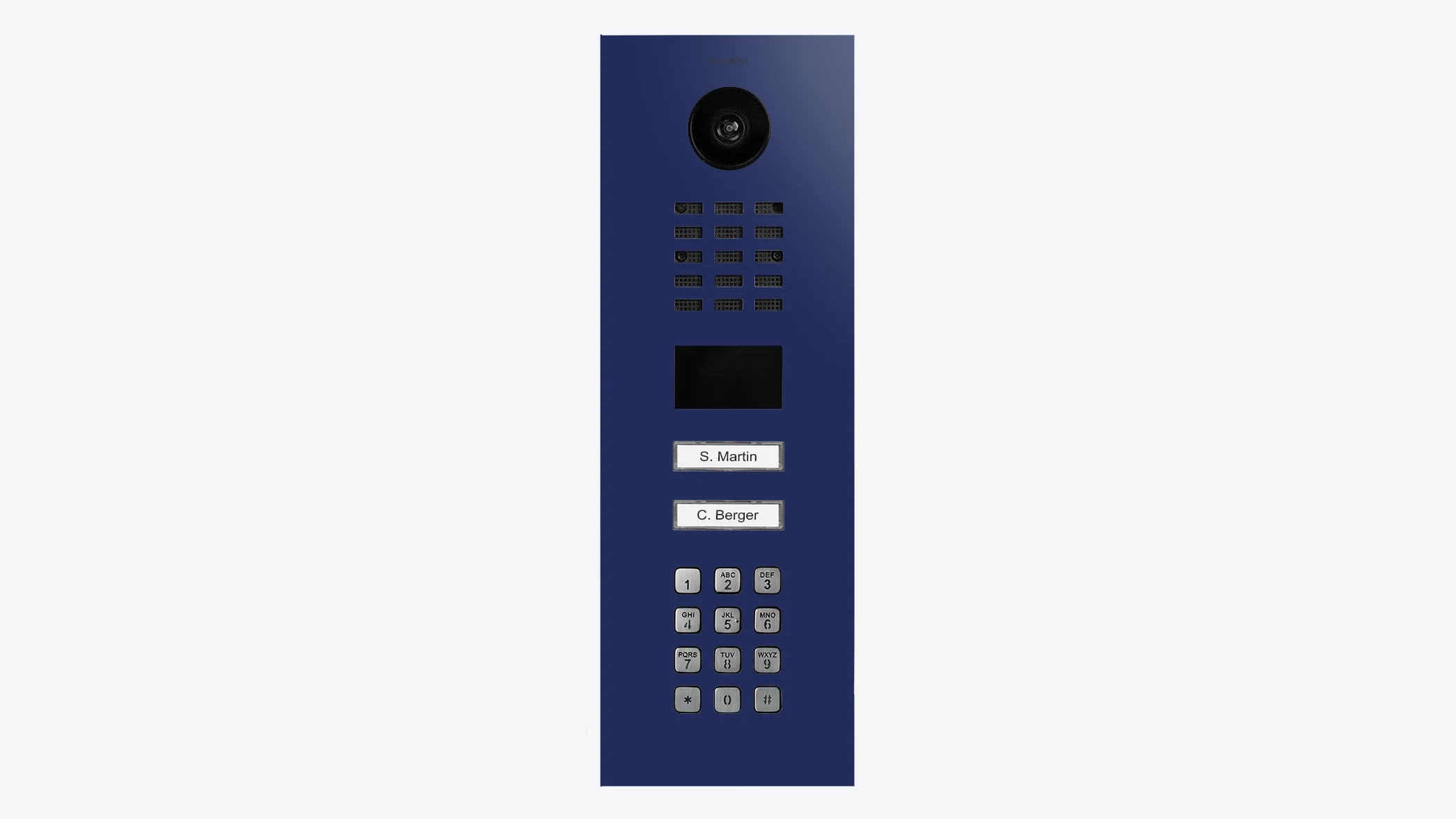 DoorBird D2102KV IP Video Door Station, 2 Call Button in Night Blue, RAL 5022
