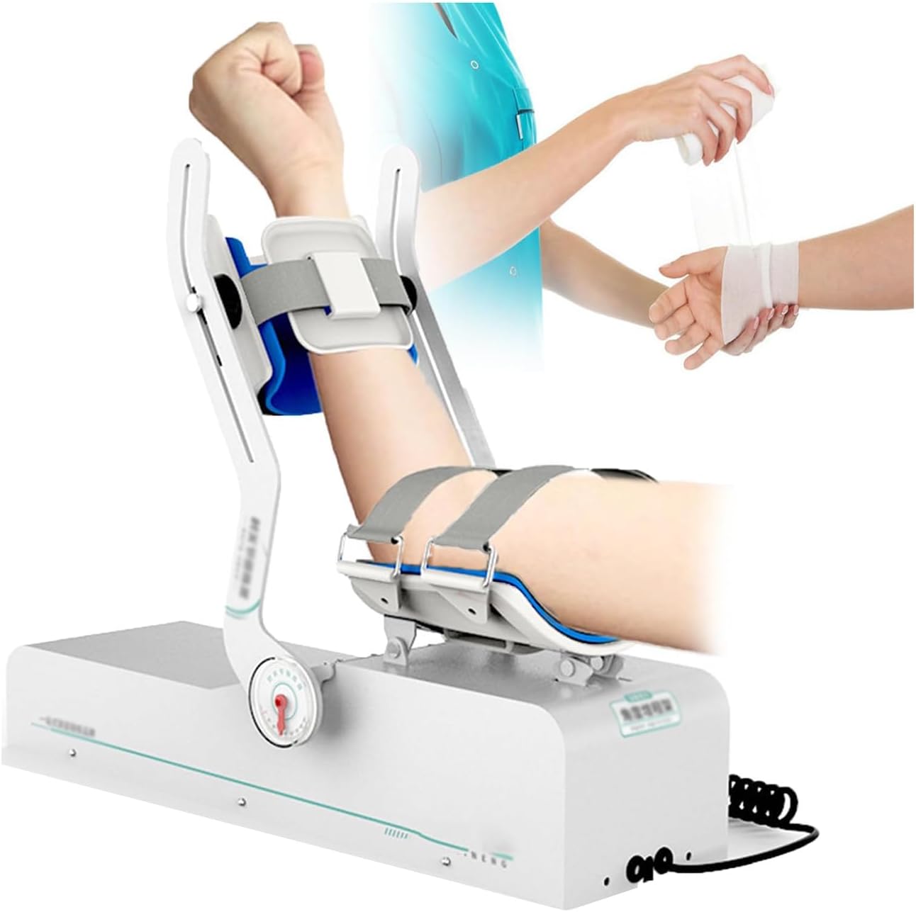 Brace Electric Elbow Joint Rehabilitation Device, Adjustable (-10-150°) Full Angle Practice, +20° Angle Extended Range, Elbow Arm Flexion and Extension Trainer