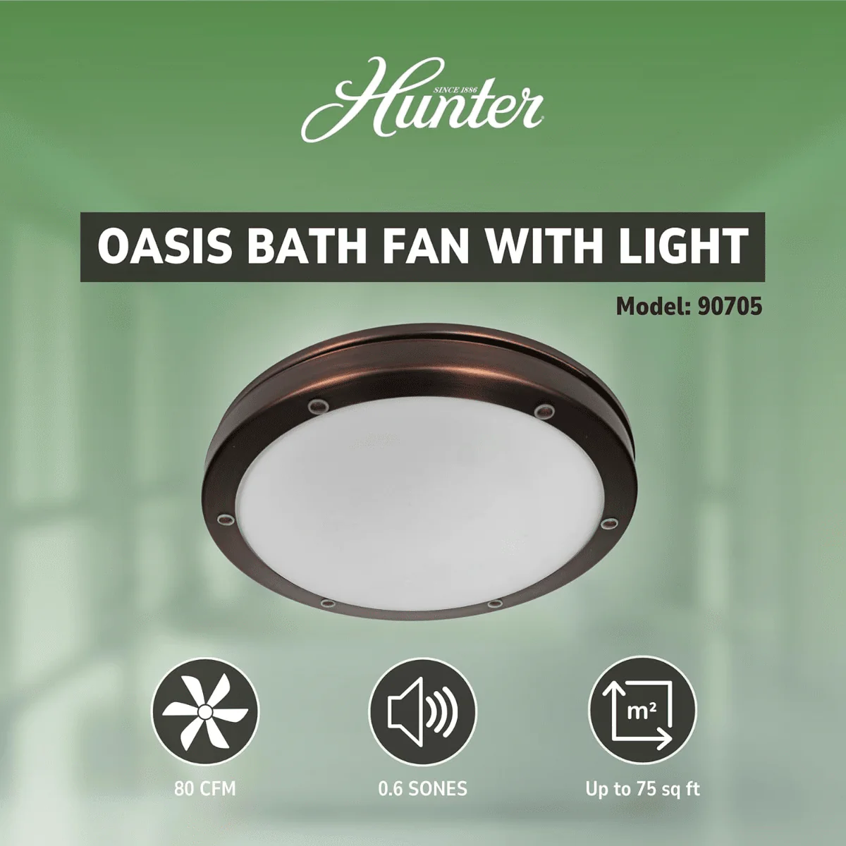 Hunter Oasis 80 CFM Bathroom Fan