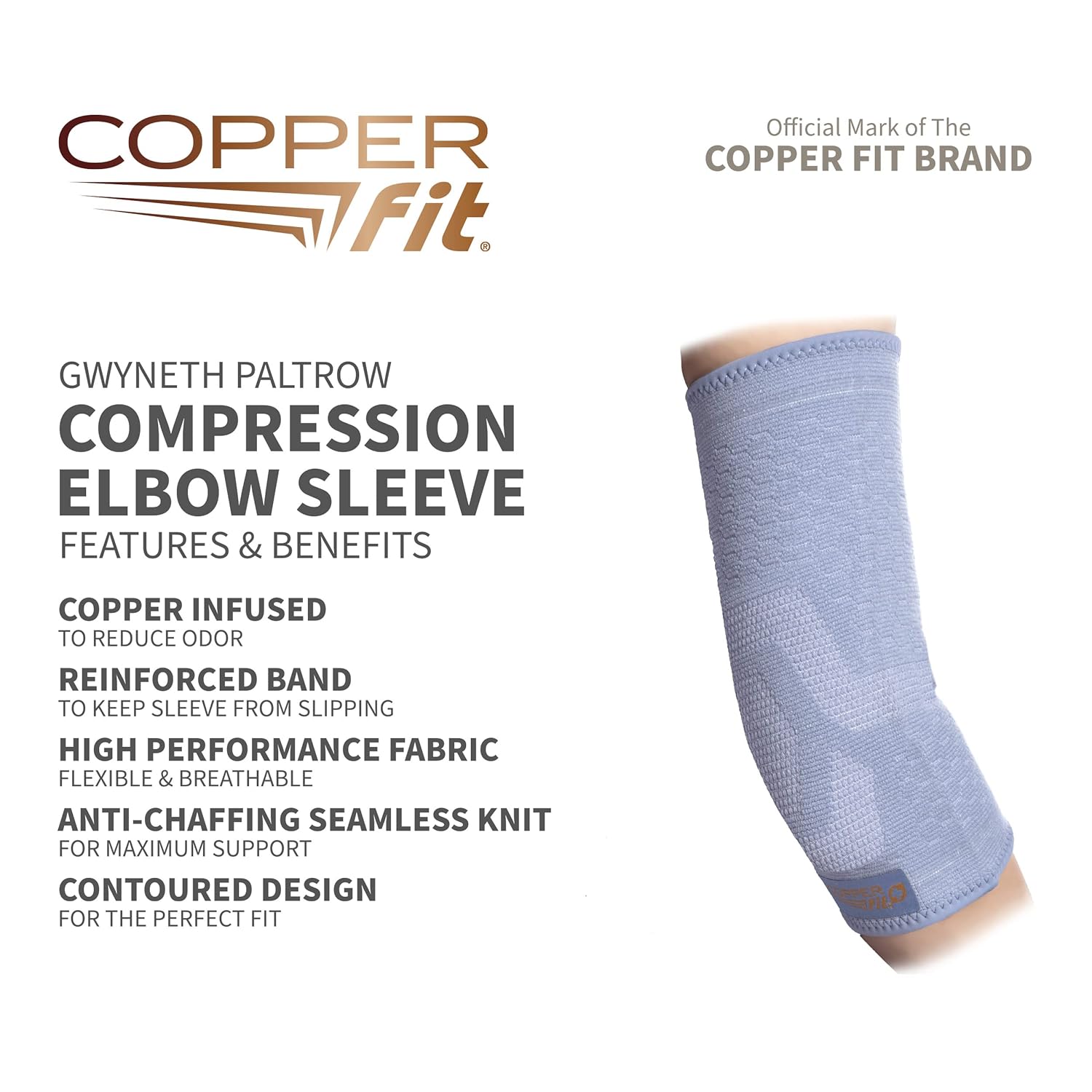 Copper Fit x Gwyneth Paltrow Health Elbow Compression Sleeve, Small