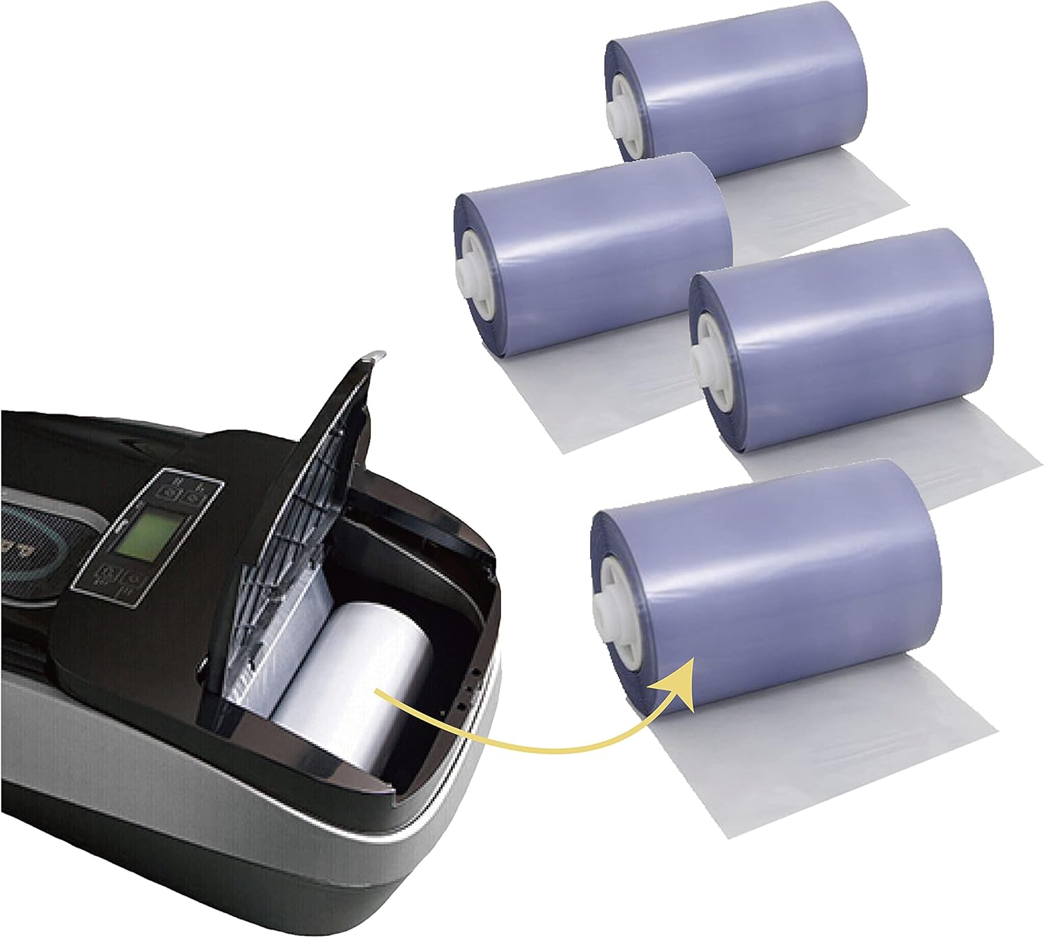Refill Film ONLY for ANYSHOES Intelligent Smart Shoe & Boot Cover Dispenser Machine - 4 Rolls in a box for 2000 people