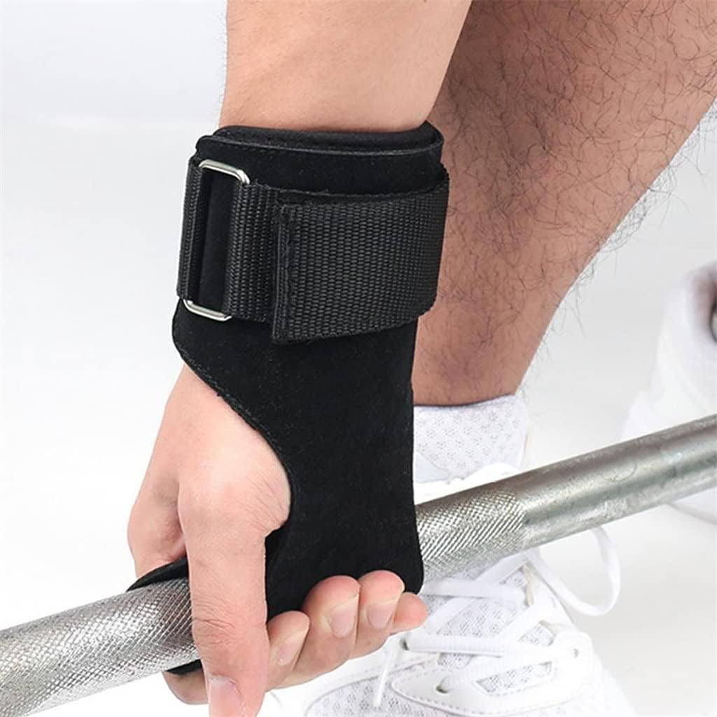 1 Pair Leather Anti-Skid Hand Grip Weight Lifting Wrist Palm Guard Gloves Fitness Equipment Accessories