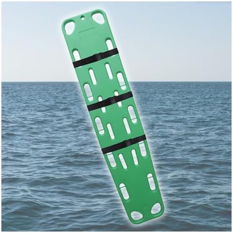 Lightweight Emergency Spine Board Stretcher - 6ft Lifeguard Backboard for Patient Transport & Immobilization, Essential First Aid Rescue Gear (Includes Red Head Immobilizer)