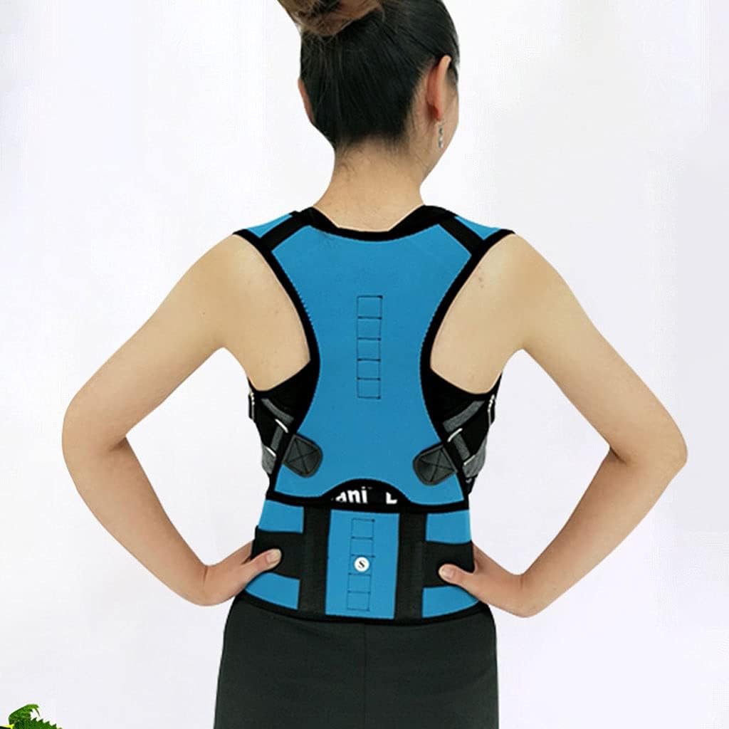 Posture Corrector Clavicle Shoulder Back Support Brace Corset Fully Waist Trainer Belt Adjustable Compression Waist Trainer Wrap for Men Women,Black-XXXXXX