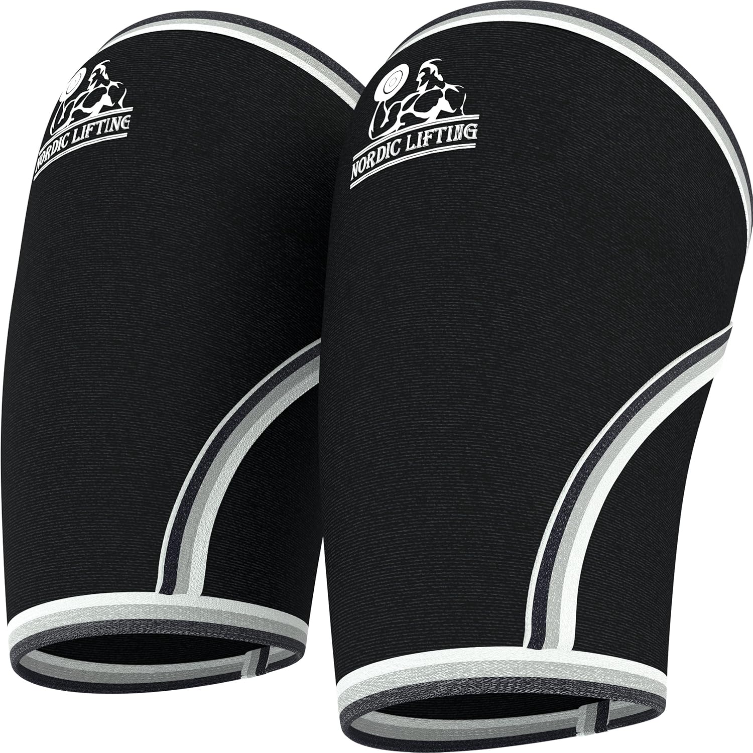 Nordic Lifting Elbow Sleeves Medium Bundle with Knee Sleeves Medium - Black