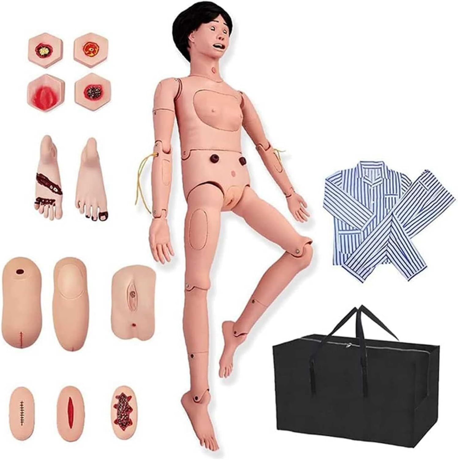 Scientific Anatal Human Model Geriatric Patient Care ls Training Manikin with Interchangeable Genitals and Bedsore Modules N Manikin for N Medical Training Teaching