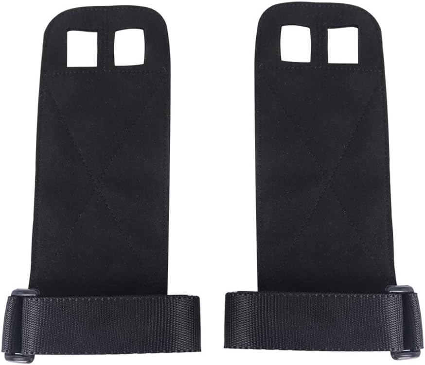 1 Pair Leather Hand Handguards Fitness Palm Protector Guard Pad Wrist Support Strap Pull Up Weight Lifting Gloves