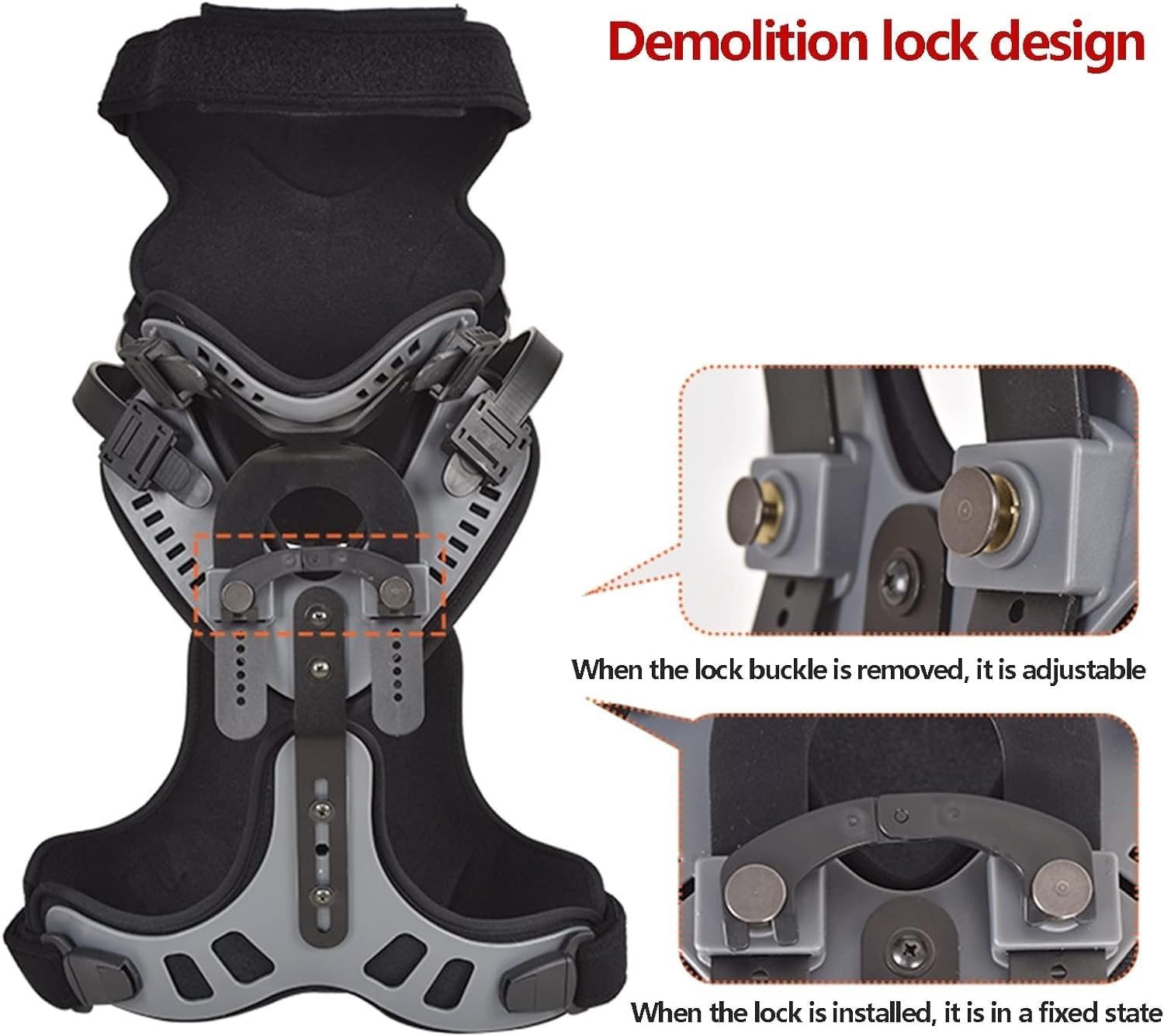 Cervical Thoracic Orthosis Lumbar Spine Orthosis Cervical Vertebra Rehabilitation Support Stabilizer Adjustable Head Neck Chest Corrector for Arthritis,Acute Pain,Surgery Fractures
