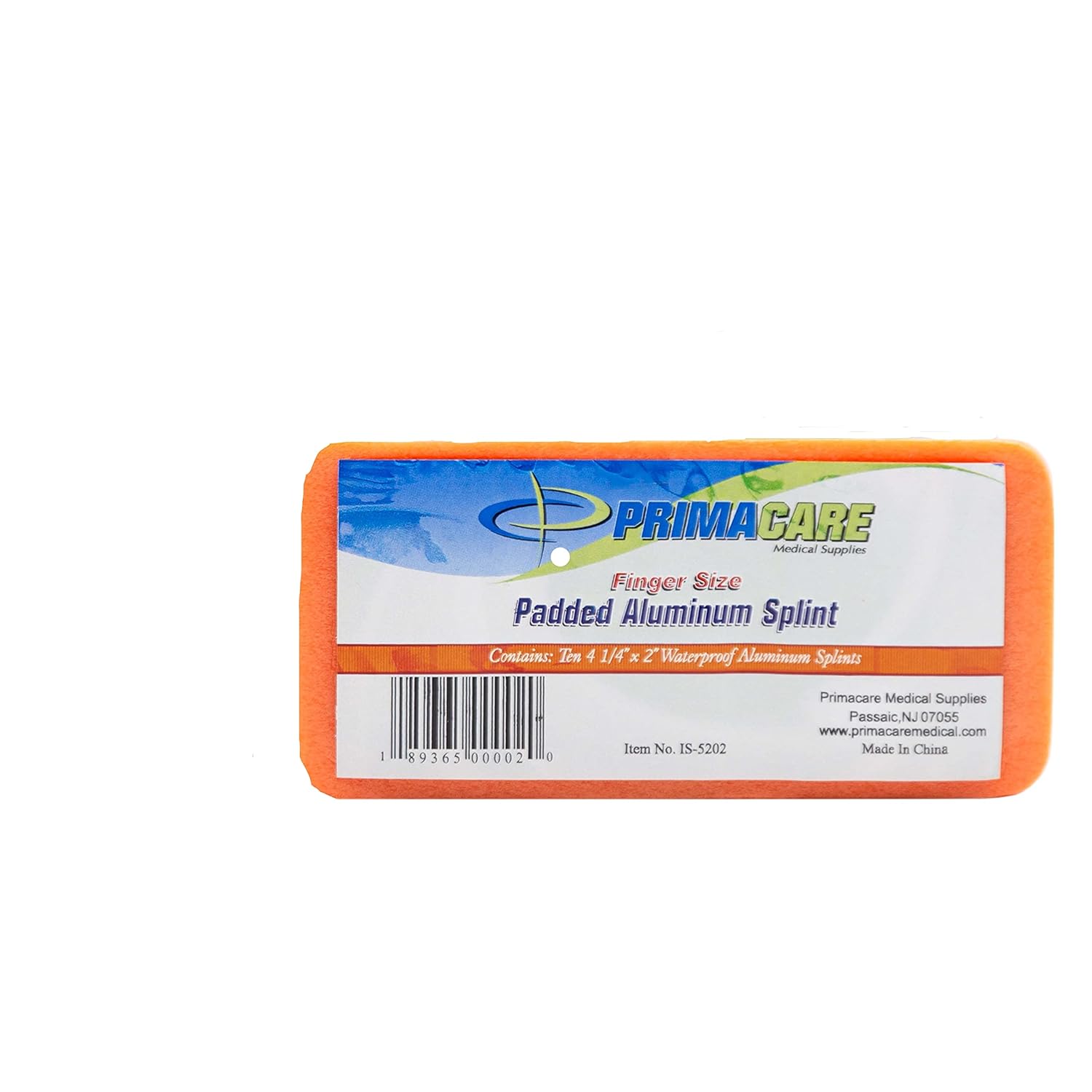 Primacare CSIS-5202 Aluminum Padded Finger Splint, 12 Packs of 10= 120 Units