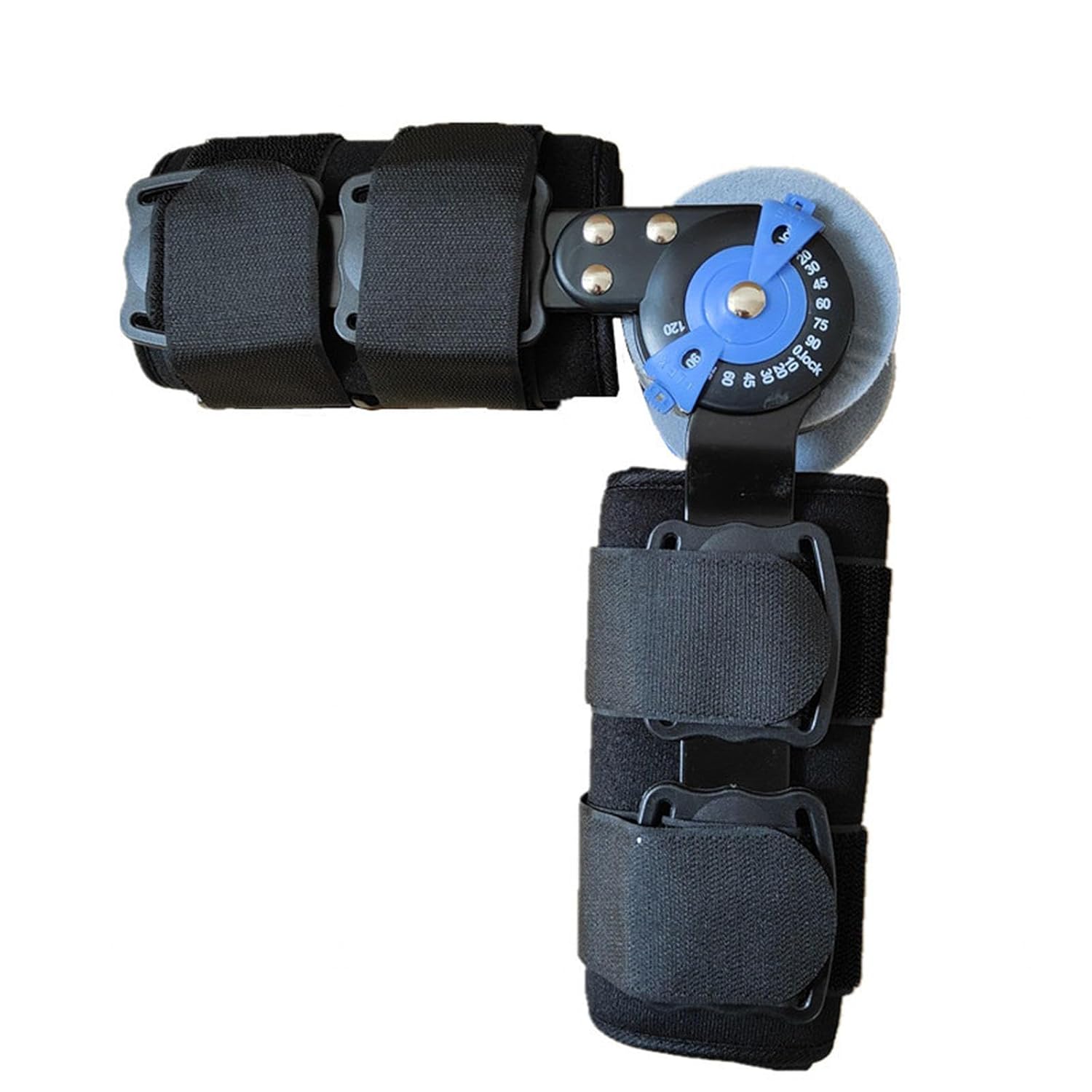 VIDECOR Hinged Elbow Brace for Right Arm, Post-Op Elbow Brace with Strap, Adjustable Range of Motion, Elbow Immobilizer Injury Recovery Support Arm Sling,