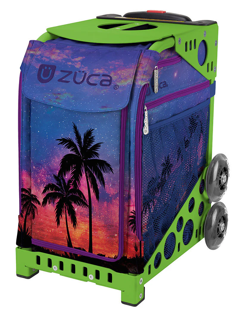 Zuca Island Life Sport Insert Bag & Frame (Green) w/ Flashing Wheels