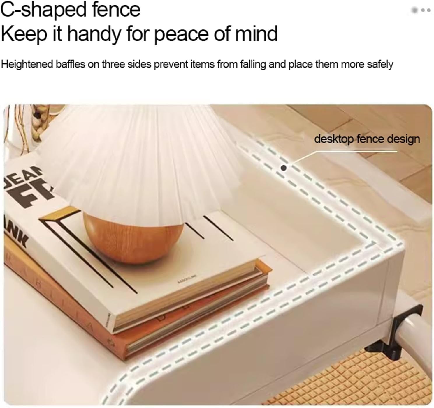 Overbed Over Bed Desk,Food Tray Desk Rolling Medical Table Portable Laptop Desk Over Bed Table with Desktop Baffle Height Adjustable Overbed Table Rolling Bed Bar Table