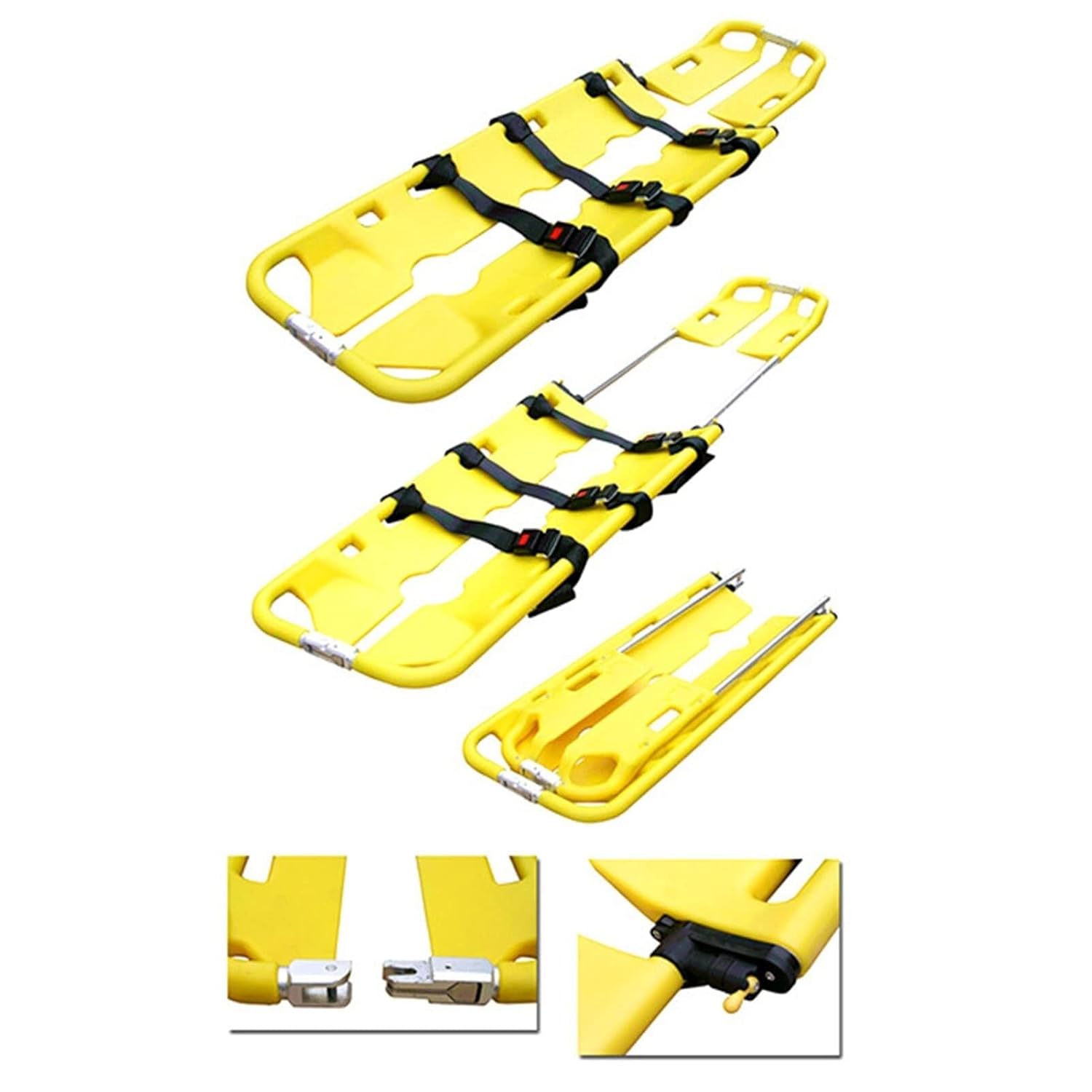 Portable Foldable Rescue Stretcher for Emergency Patient Transport | Adjustable, Plastic, Lightweight, for Medical & First Aid Use