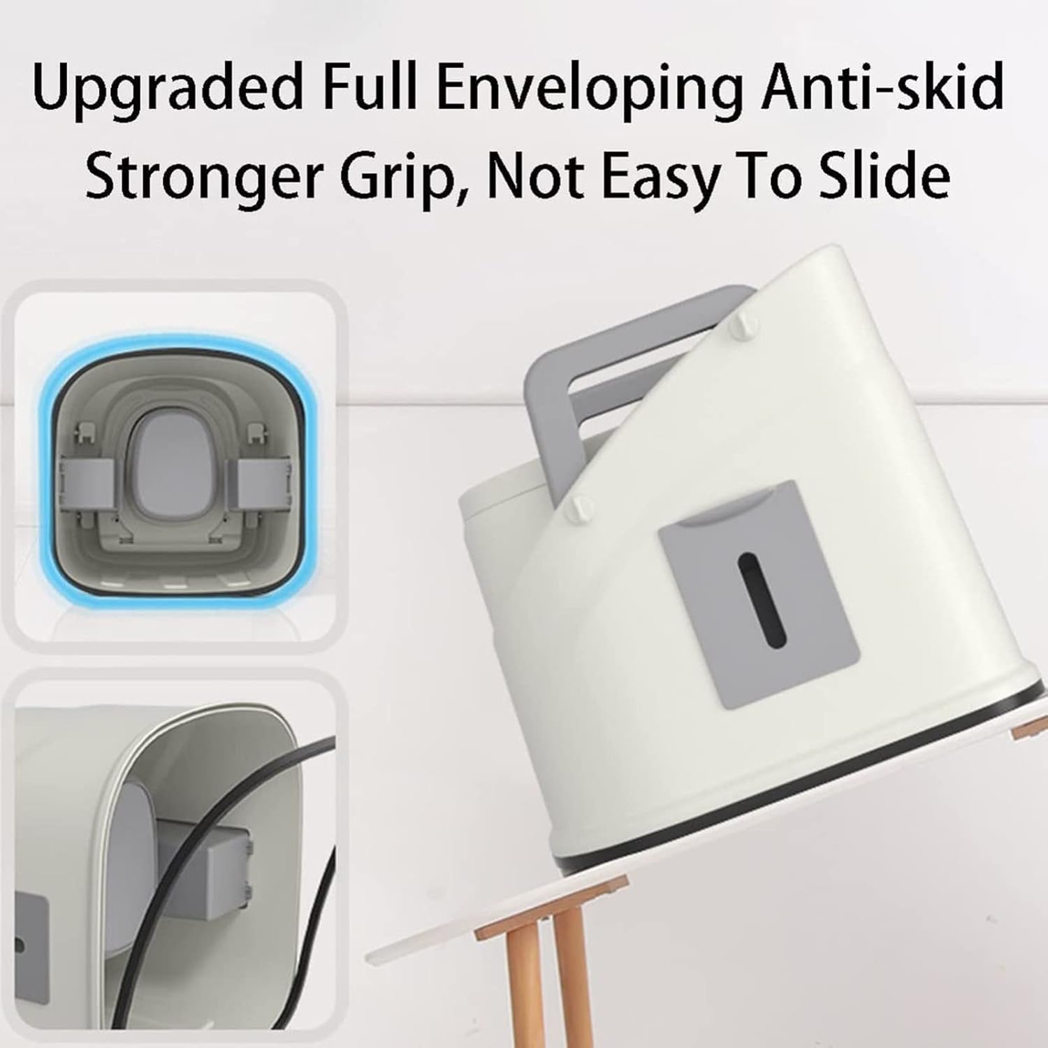 Bedside Commode Bariatric, 3 in 1 Commode Chair Sturdy and Beautiful Adult Potty Chair Portable Toilets for Home Use Suitable for Special Body Types White