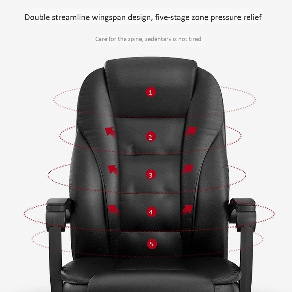 Ergonomic High Back Bonded Leather Executive Chair with Flip Up Arms and Lumbar Support, Black (Style 2 One Size)