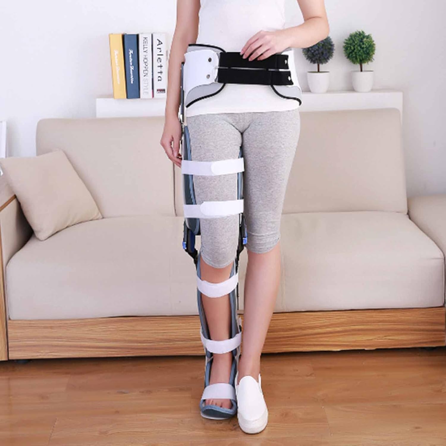 Hip Ankle Foot Knee Brace Hinged ROM Support Lower Limbs Orthosis,Knee Ankle Foot Orthosis,Leg Fracture, Hip Walking Fixed ACL MCL PCL Injury Knee Immobilizer