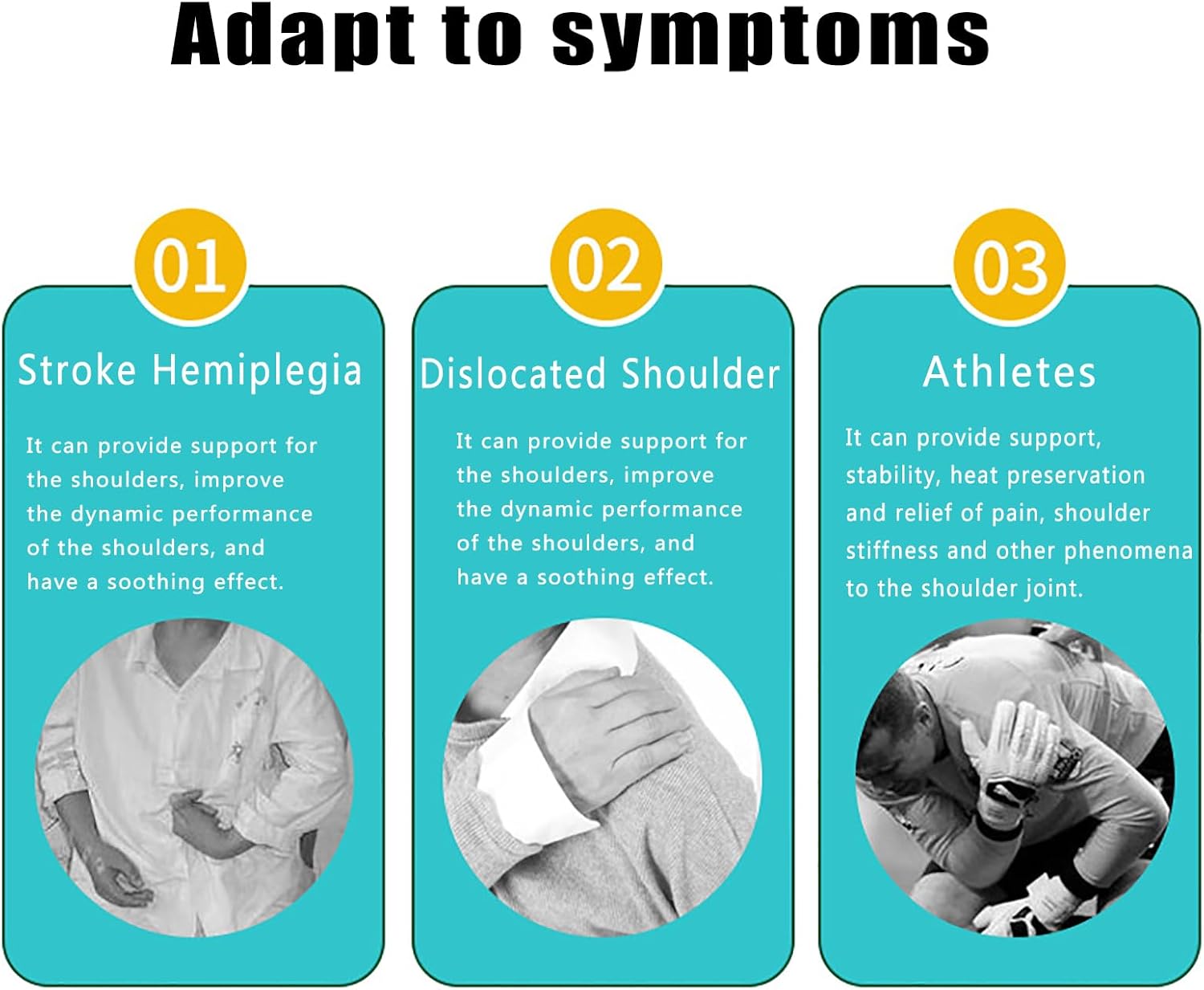 Shoulder Compression Wrap, Shoulder Brace, Shoulder Brace Strap with Removable Airbag, 3 Adjustable Pull Straps and User Friendly Breathable Fabric, for Dislocation, Chro,Grey