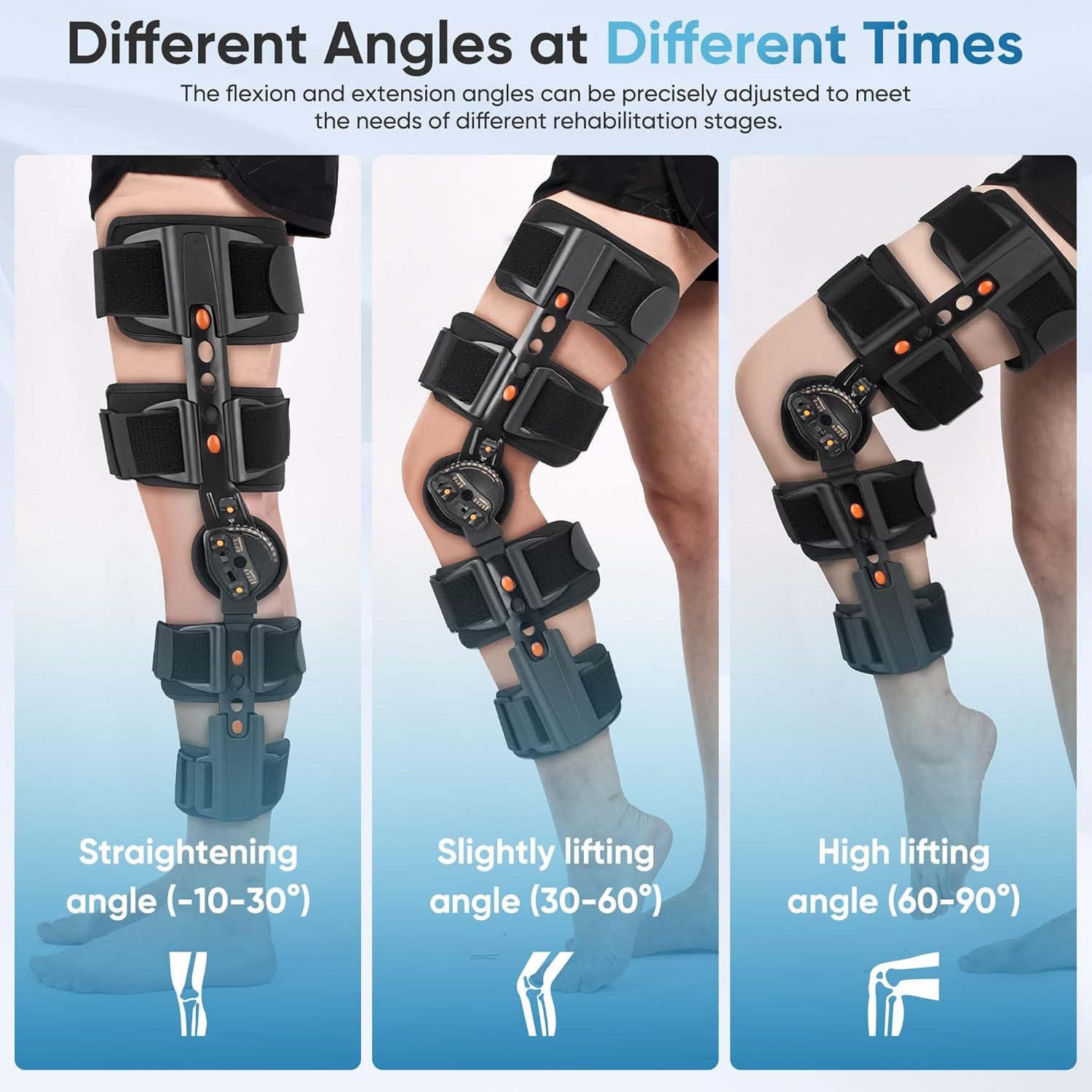 Hinged Knee Brace for Women&Men, Knee Brace with Side Stabilizers Provides Elastic Support, Knee brace for Meniscus Tearcan Improve Mobility and Relieve Pain, Reduce Knee Pressure（Black）