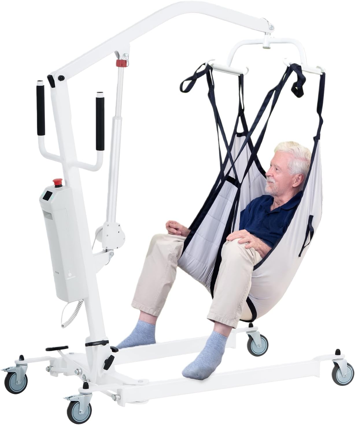 Electric Patient Lift for Home Use with Sling - Portable, Adjustable Medical Patient Lift for Elderly, Adults & Handicap, 400LBS Weight Capacity