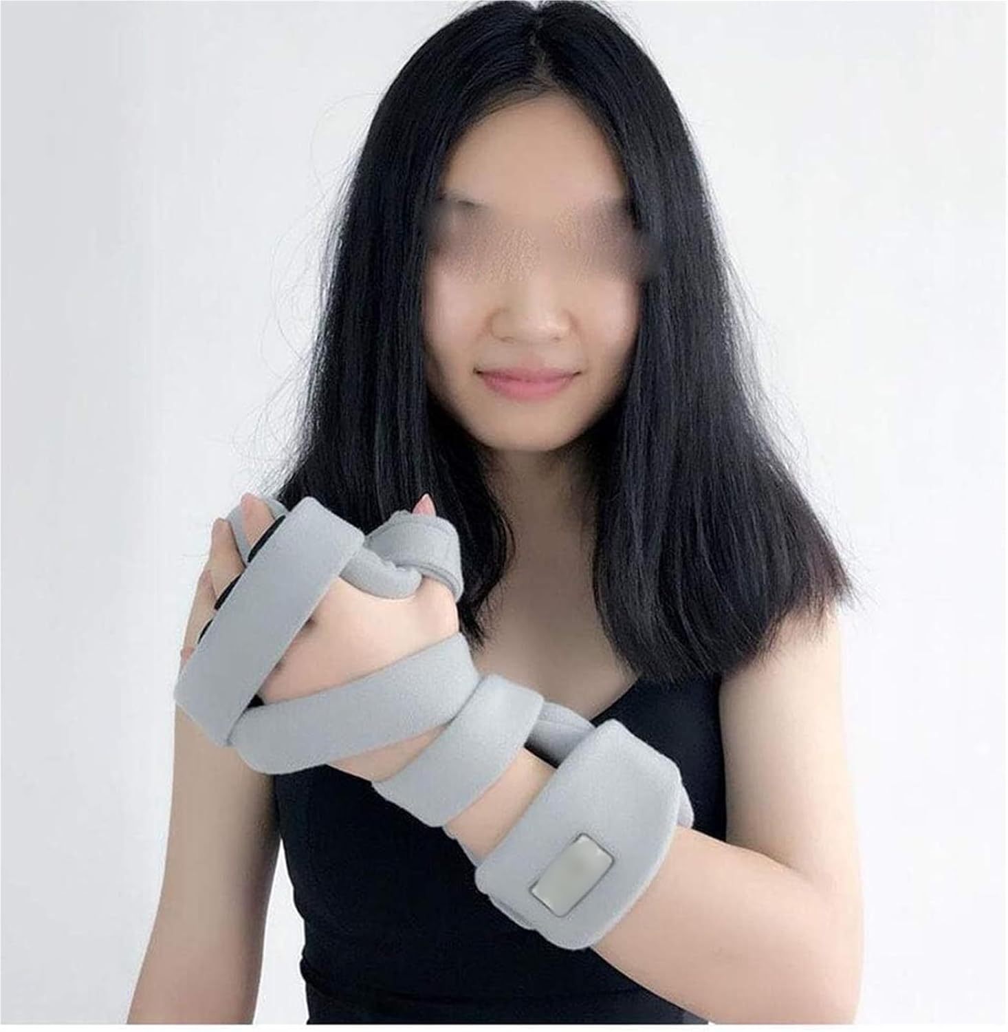 Finger Training Board, Resting Hand Splint Night Wrist Thumb Immobilizer Support, Soft Functional Resting Hand Splint for Flexion Contractures, Comfortably Stretch.(Right)