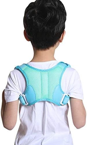 Posture Corrector Adjustable Children Posture Corrector Back Support Belt Kids Orthopedic Corset for Kids Spine Back Lumbar Shoulder Braces Back Brace,Blue-M,Blue-M