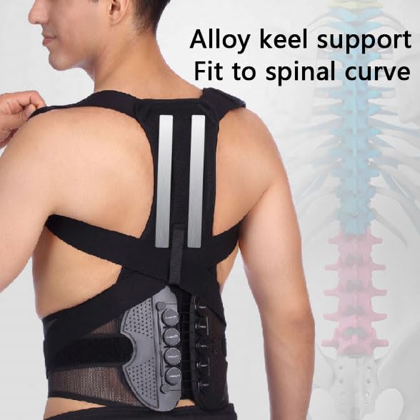 Posture Corrector for Men and Women, Back Brace for Posture, Adjustable and Comfortable, Neck Hump Corrector, Scoliosis and Hunchback Correction, Relief Back Pain