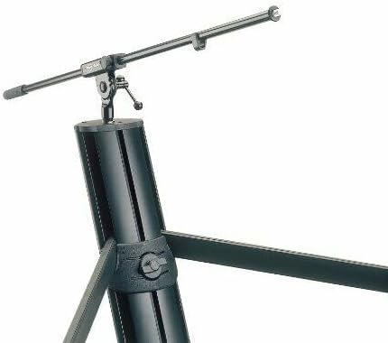 K&M Konig & Meyer 18860.000.35 Spider Pro Keyboard Stand | Height & Depth Adjustment For 2 Keyboards | Extendable Arms | Mic Boom Thread | Cable Clamp | Folds For Travel German Made Black Anodized