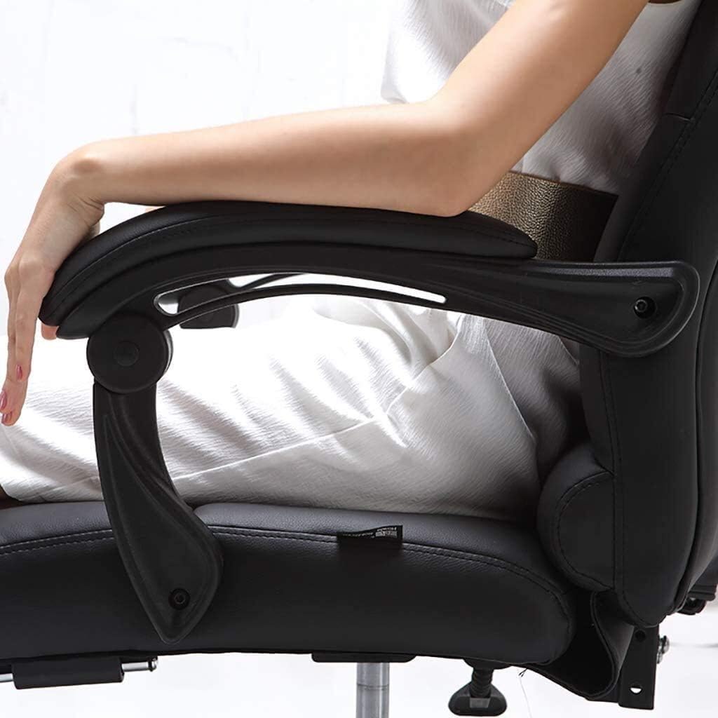 Executive Swivel Adjustable Swivel Office Desk Chair with Armrests Lumbar Support Desk Ergonomic Chair Chairs Degree Large Angle Reclining Office Leather Swivel Chair Boss Computer