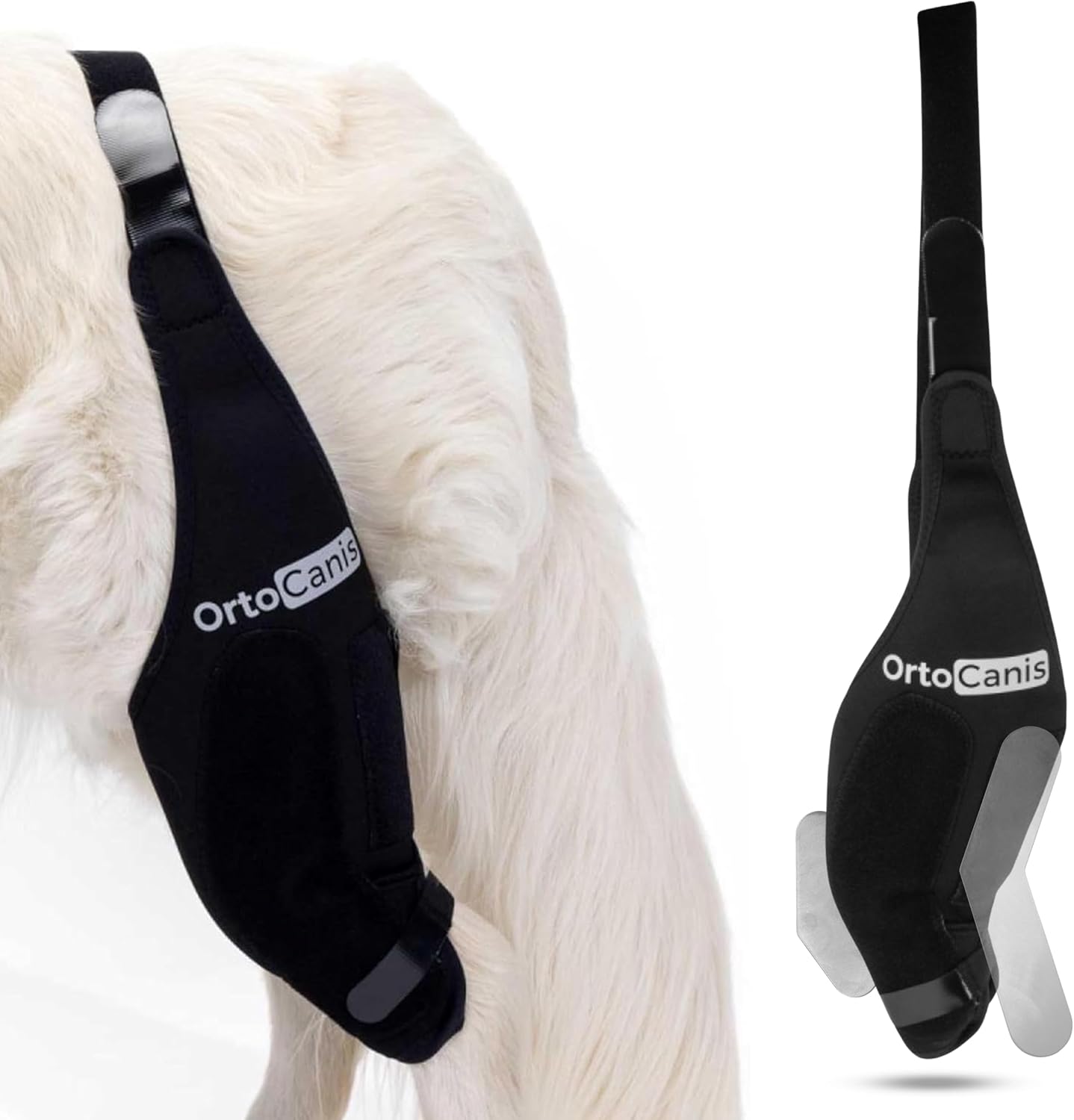 Ortocanis Dog Knee Brace for Torn Acl Hind Leg, Ligament Rupture and Patella Luxation - Dog Acl Knee Brace - Dog Braces for Back Leg for Support - Dog Back Leg Support Brace (Size L, Left Leg)