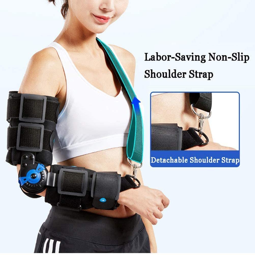 Elbow Orthosis, Adjustable Elbow Support Brace, Post Op Hinged Elbow Brace Splint Immobilizer, For Injury Recovery Support, Tendonitis, Arthritis