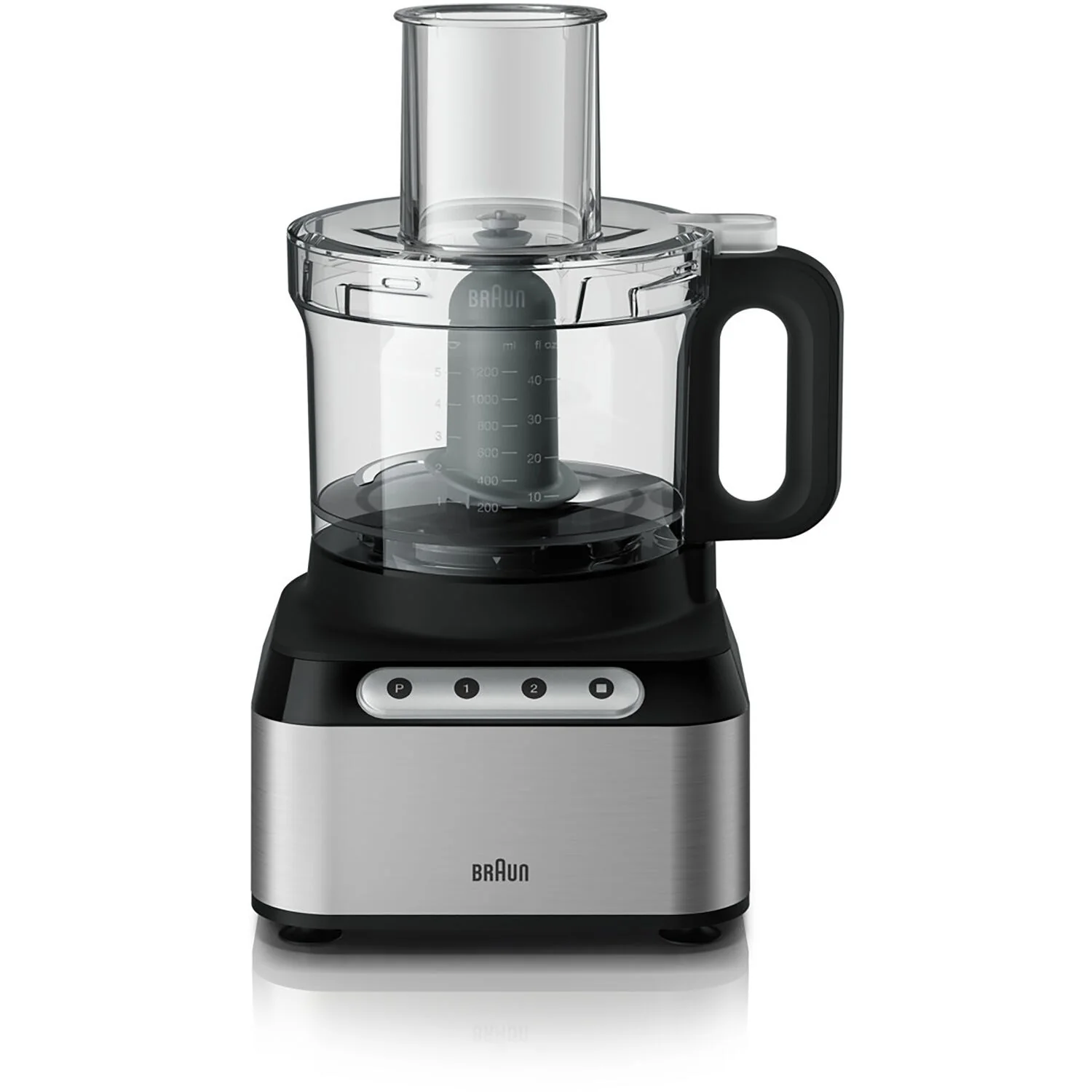 Braun 500W Easy Prep 8 Cup Food Processor in Stainless Steel & Black (FP3211SI)