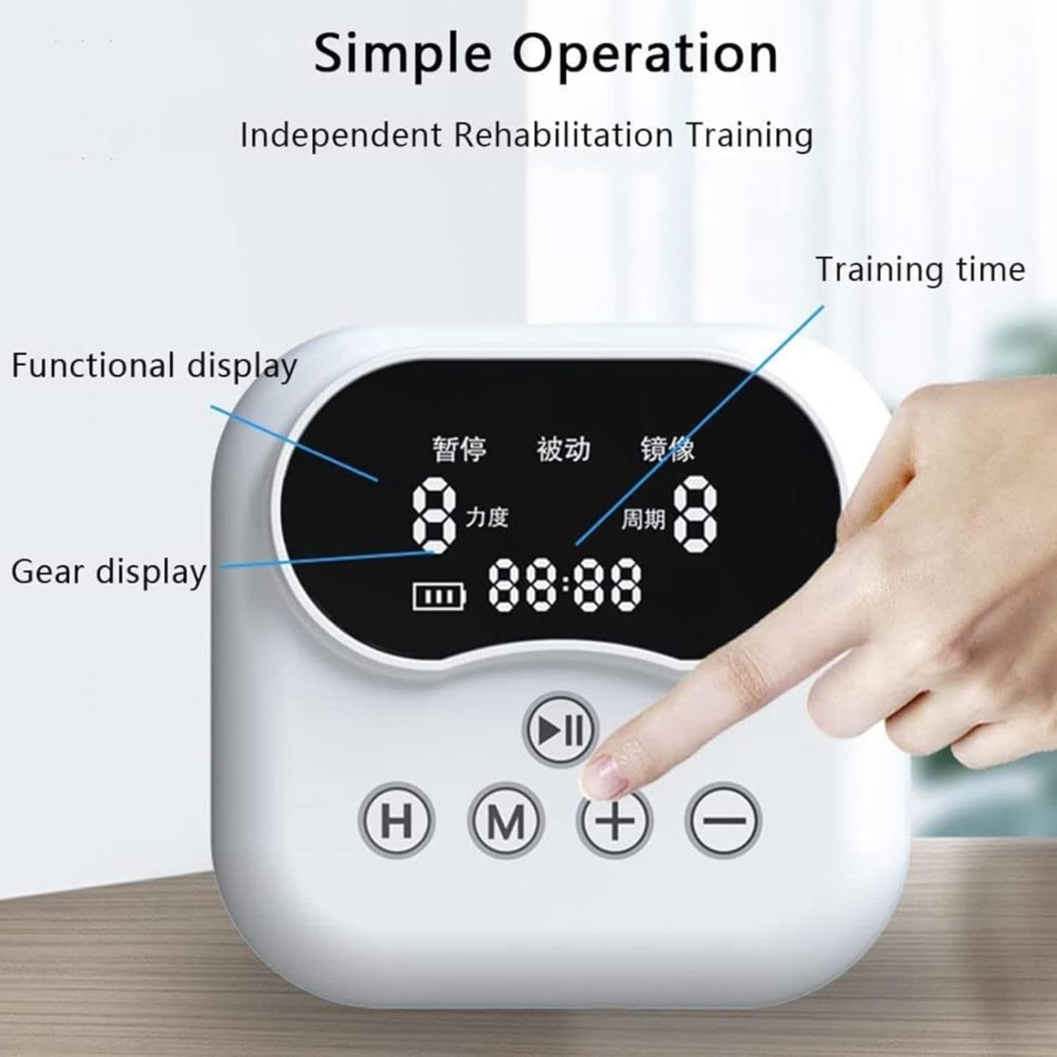 Robot Glove Hand Training Rehabilitation Long-Term Relief Finger Cramps Help Patient with Hand Dysfunction to Independently Carry Out Rehabilitation,Left-S