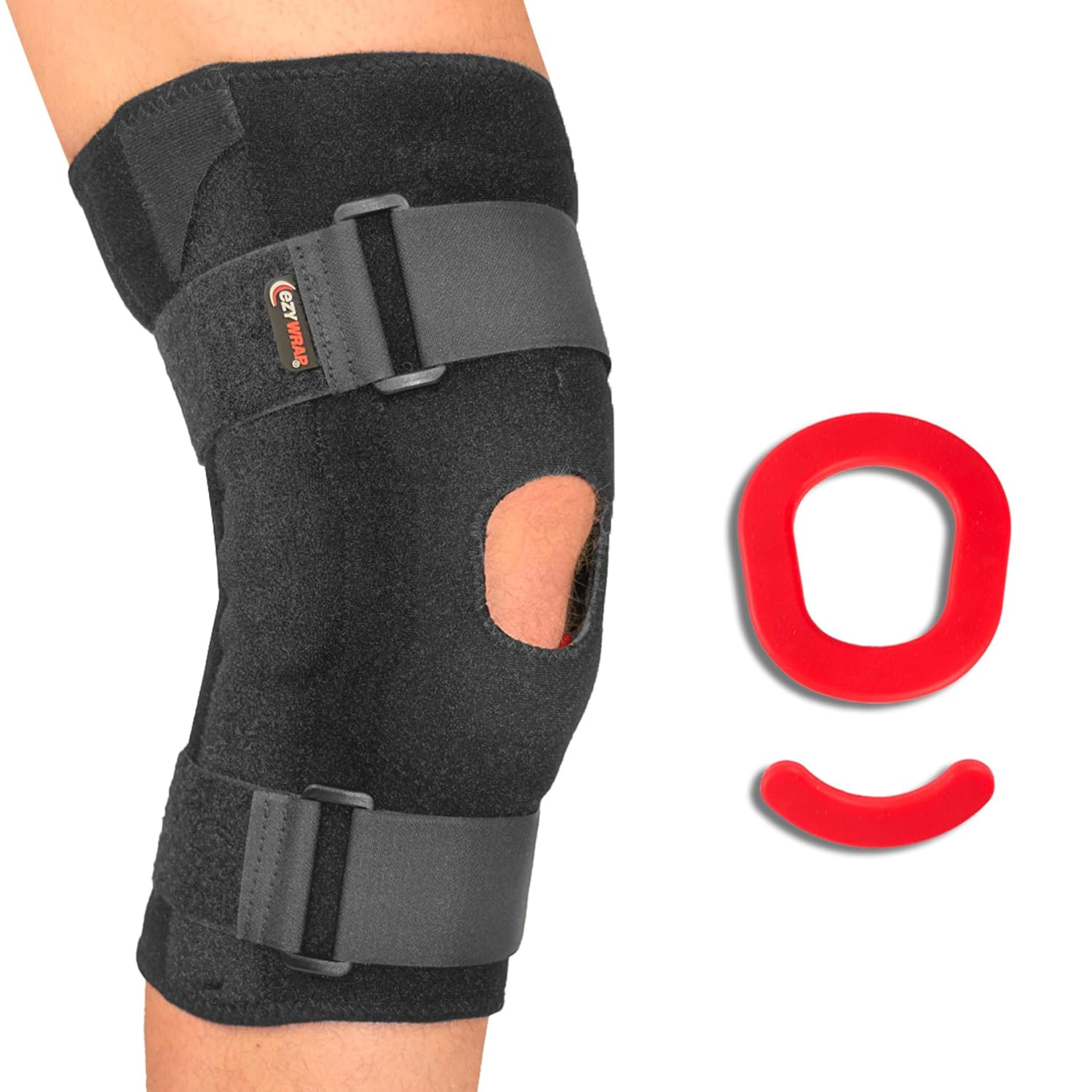 All-In-One Superior Hinged Knee Brace Comfortable Patella Stabilizer – Enhance Your Physical Activity & Health with this Patellar Stabilizing Knee Brace – Silicone Pad for Better Fit