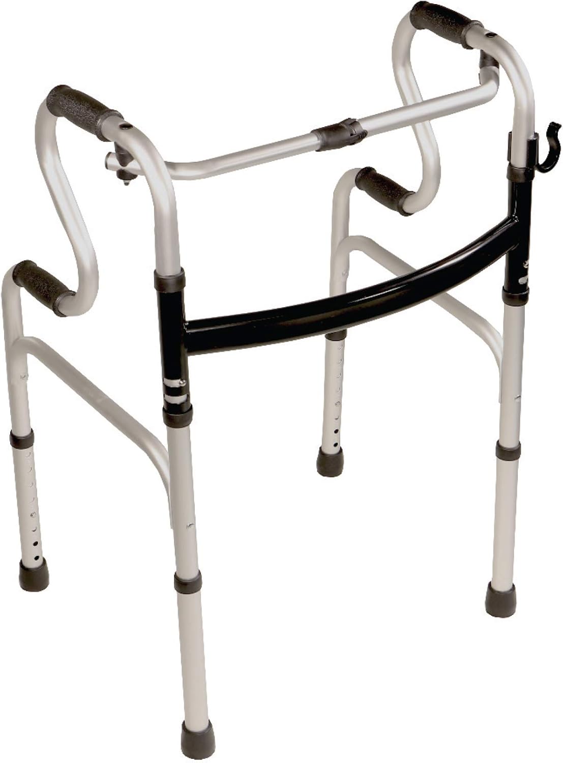 PCP Dual Folding 5-in-1 Bathroom Mobility & aid Commode Walker seat, Height Adjustable Daily Living aid, Regular