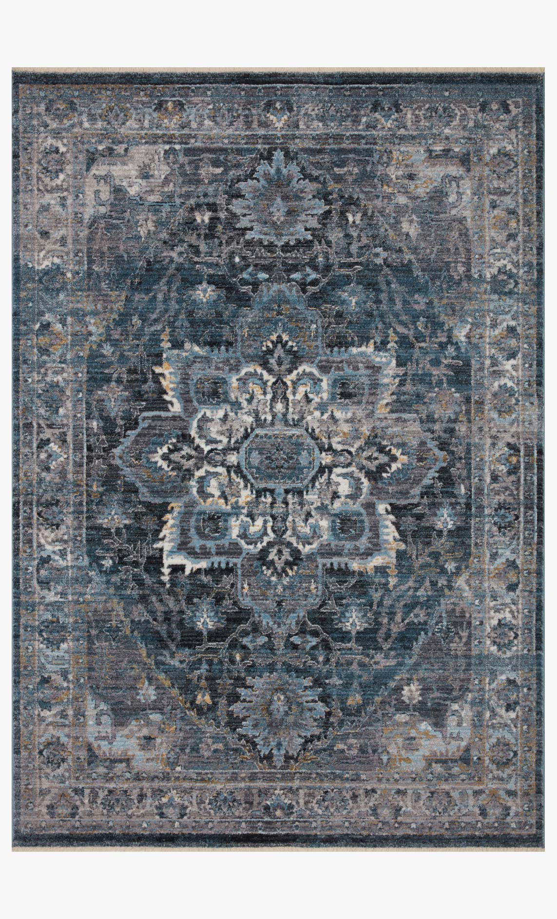 Loloi II Samra Collection - Transitional Power Loomed Rug in Denim & Grey (SAM-01)