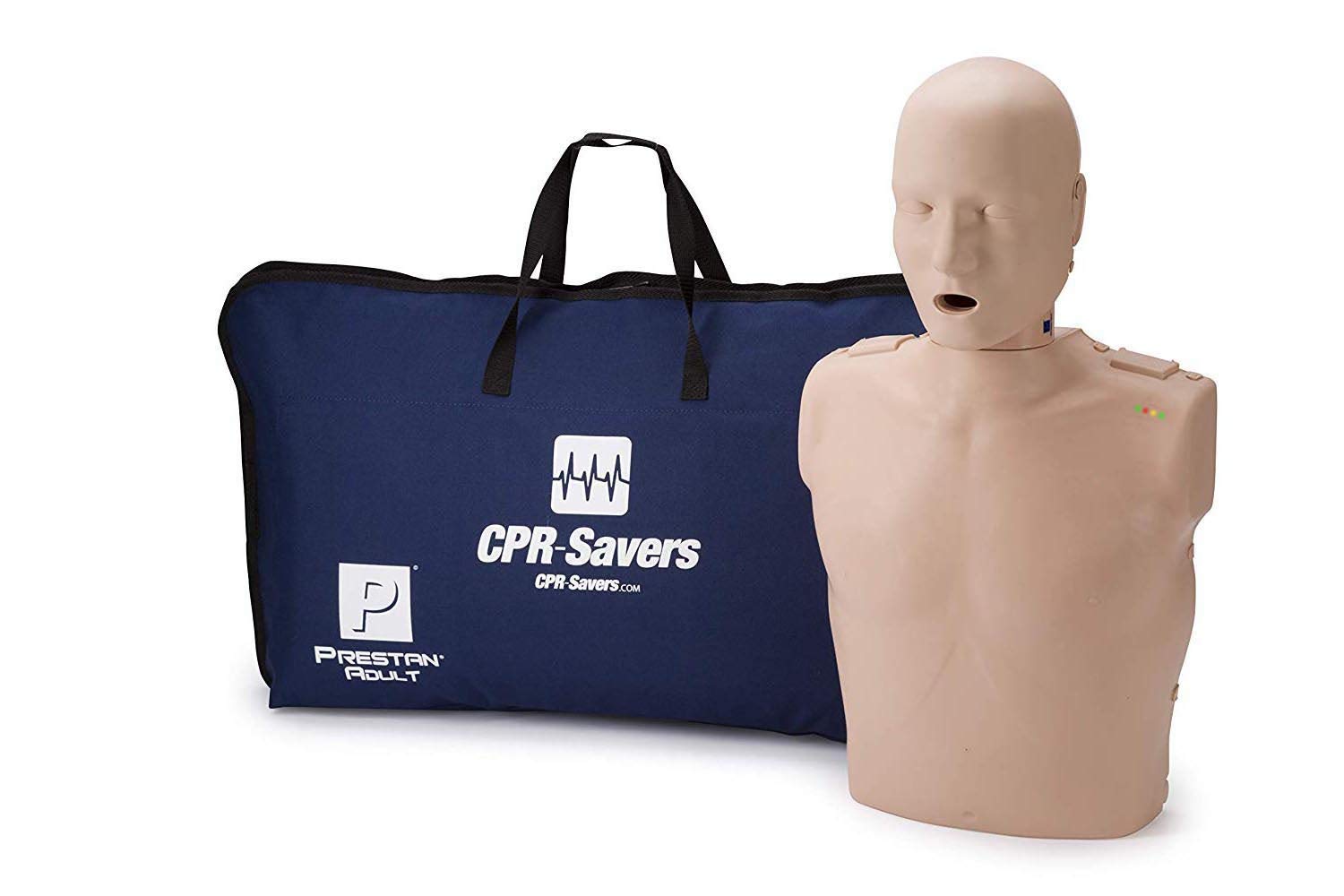 CPR Savers Prestan Professional Adult CPR Training Manikin with 2019 AHA Feedback Monitor, Medium Skin, PP-AM-100M-MS