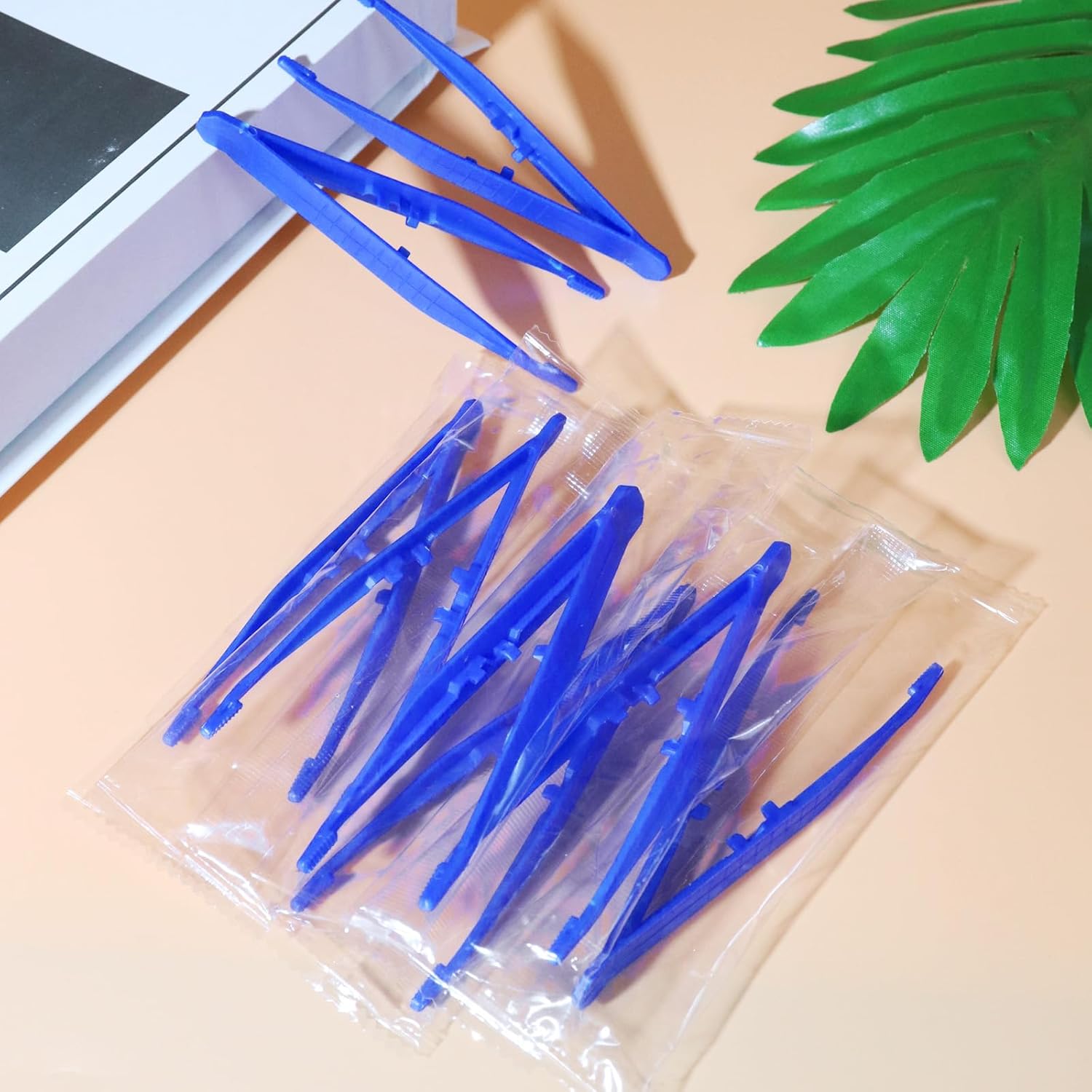 First Aid Tweezers Individually Wrapped,Plastic Tweezers,Disposable Tweezer | Suitable for First Aid Kits,Dressing,Gauze,Lab,School,Home,Elementary Science | Single Use,Individually Packaged (300)
