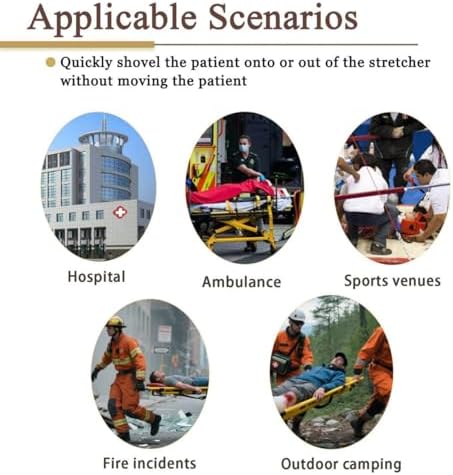 Foldable Aluminum Stretcher, 350lbs Capacity, 63