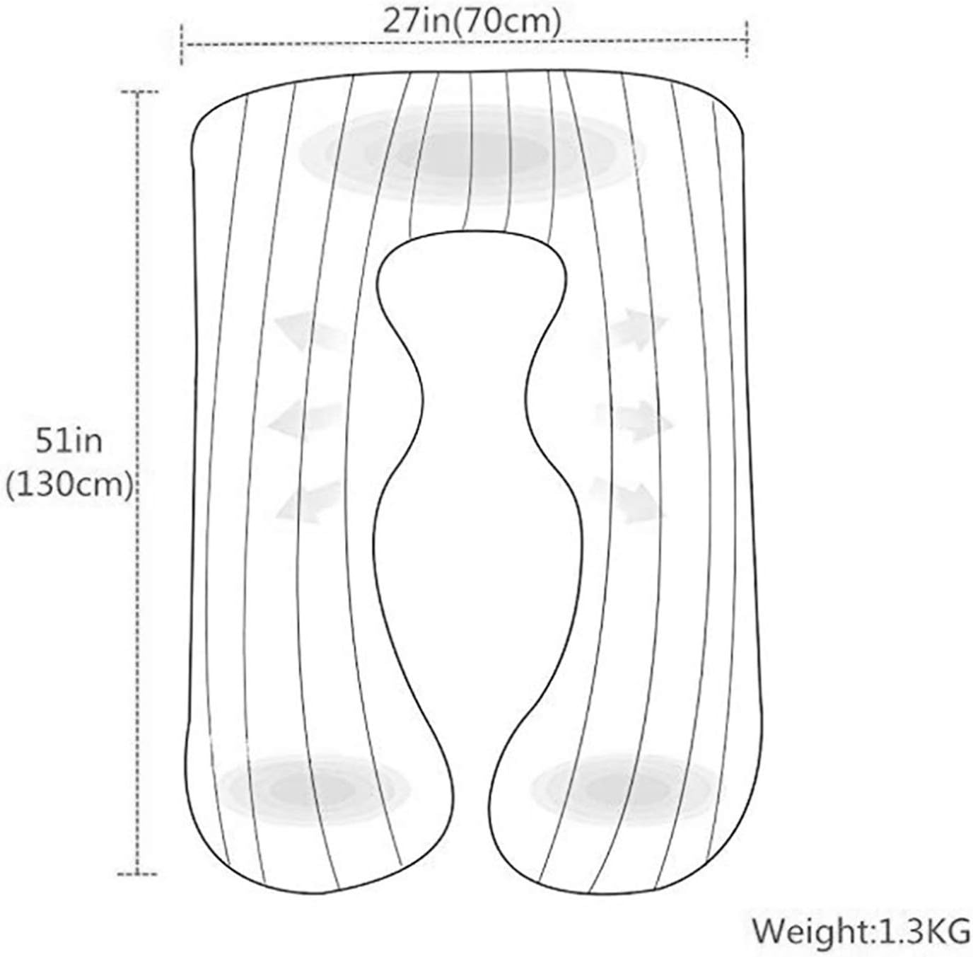 Blue Cozy Pregnancy Pillow Case - Maternity Boyfriend Arm Body Sleeping U Shape Cushion Cover