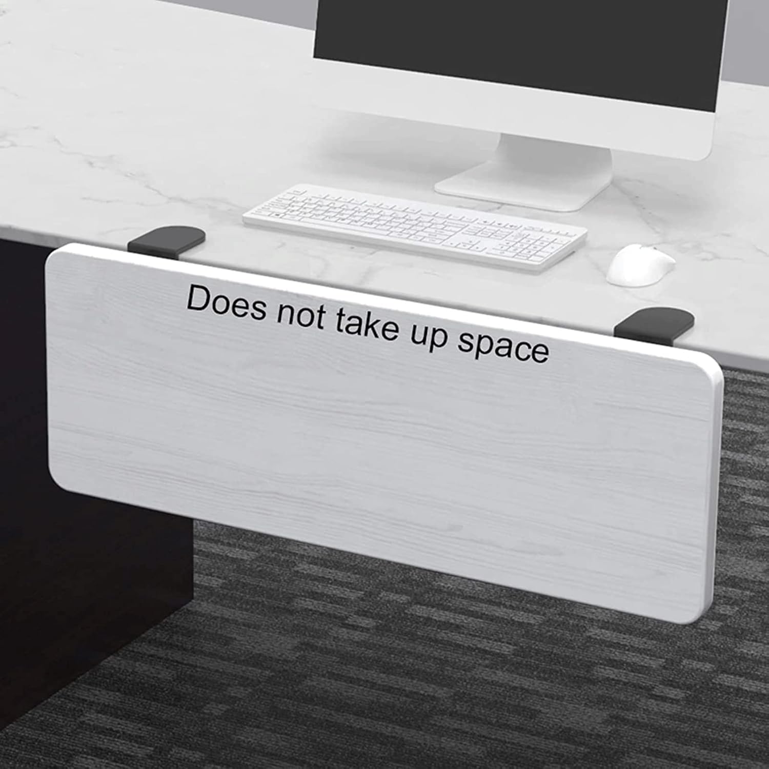 Ergonomics Desk Extender Tray, Clamp On Keyboard Drawer Table Mount Armrest Shelf, Computer Elbow Arm Support Keyboard Platform Extender,Maple-75 * 24cm