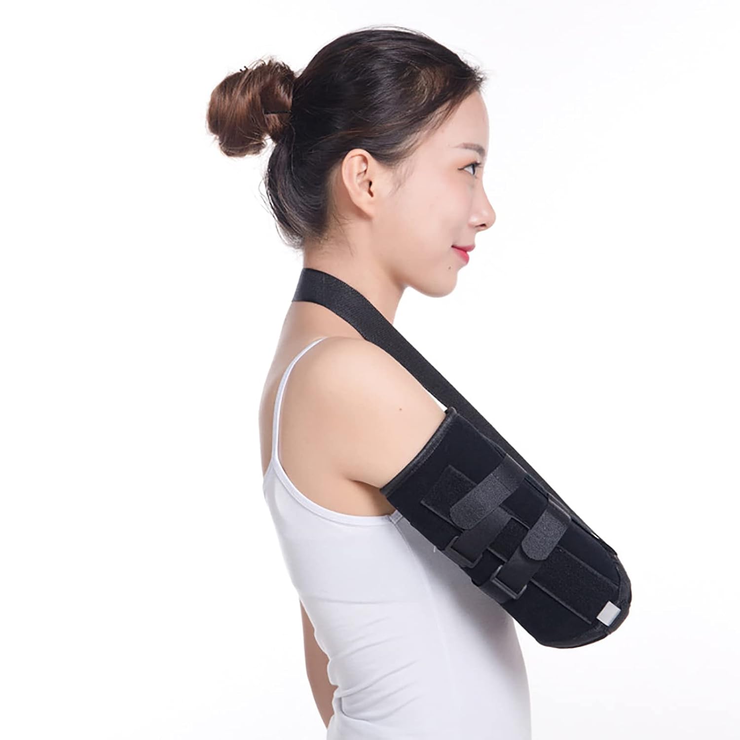 HAILM Arm Bone And Elbow Joint Fixation Belt, Adjustable Rotator Cuff Soft Shoulder Sling Wrist Elbow Forearm Support Brace Strap for Subluxation,L