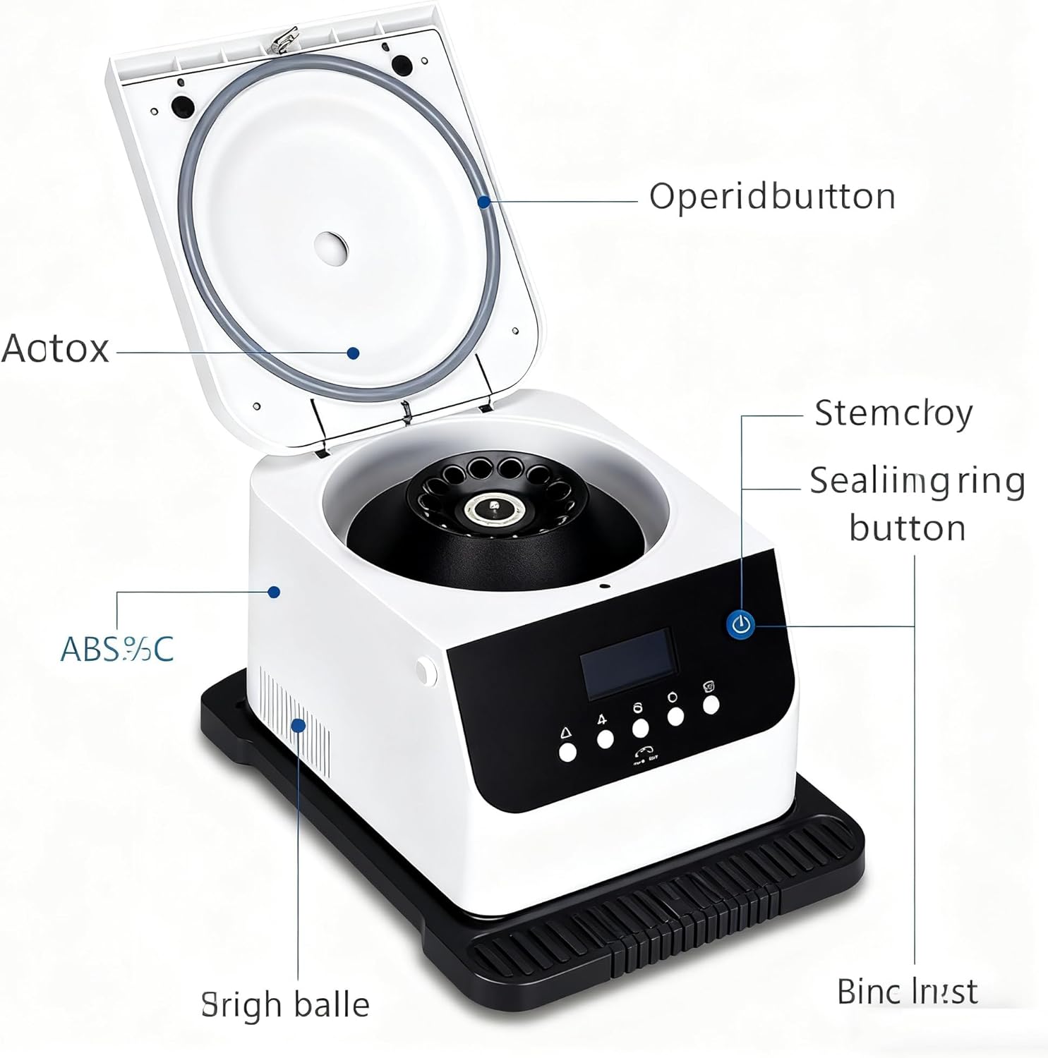 50ml*6/100ml*4/15ml*12 Centrifugal Barrel Machines,Intelligent Laboratory Centrifuge,Desktop Centrifuge for Laboratories (50ml*6)
