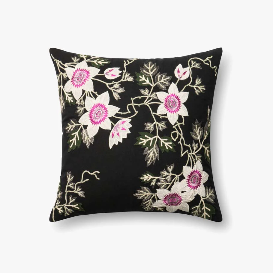 Loloi Pillows With Down Fill In Black / Ivory (P0295)