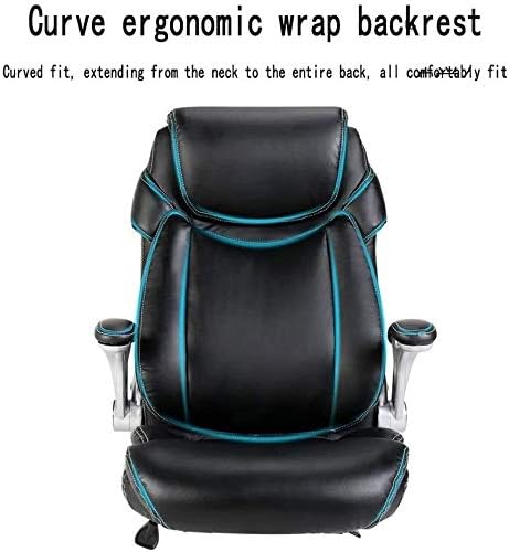 Executive Swivel Adjustable Swivel Office Desk Chair with Armrests Lumbar Support Desk Ergonomic Chair Chair Boss Chair Office Chair Leather Home Study Lifting Chair Ergonomic