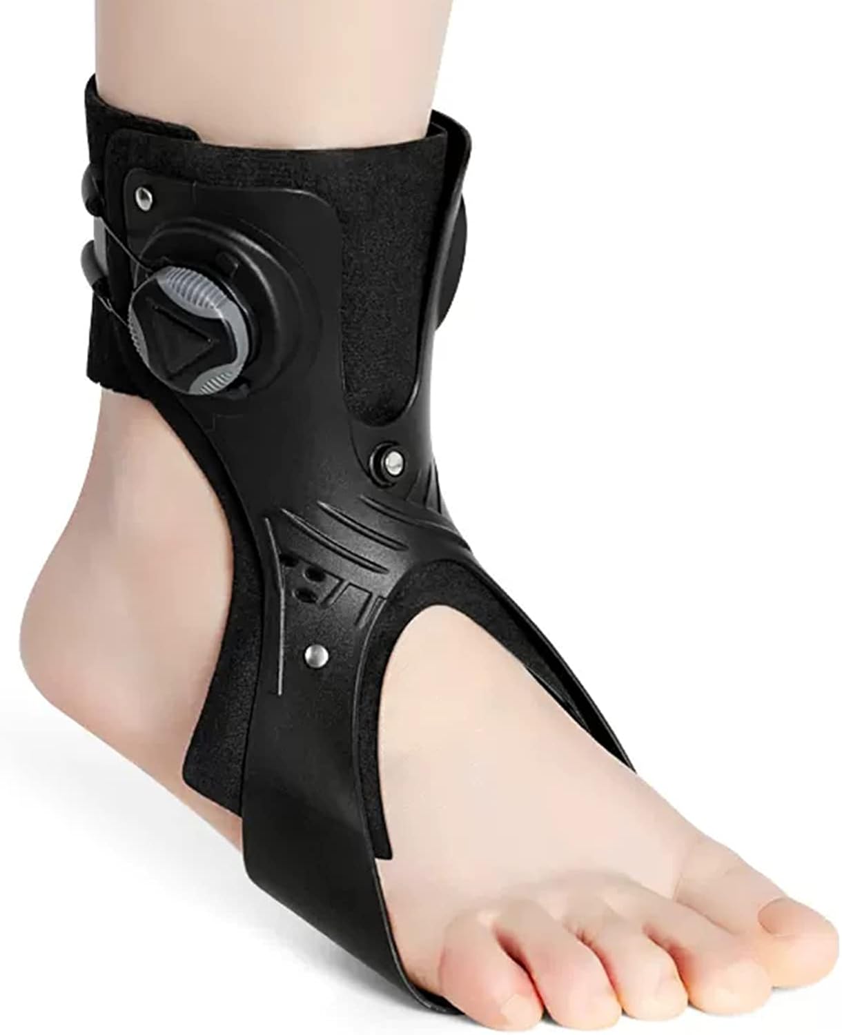 SFKLYU AFO Foot-Up Orthosis Drop Foot Brace Foot Drop Orthosis Ankle Brace Support for Hemiplegia Stroke,B/right,XL